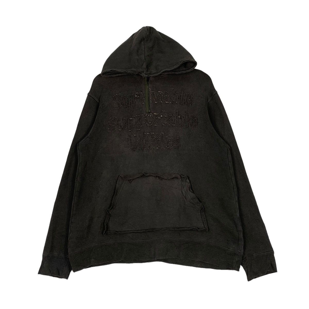ABAHOUSE Trashed ABAHOUSE Big Logo Pullover Hoodies #0820-C37 Size US M / EU 48-50 / 2 - 2 Thumbnail