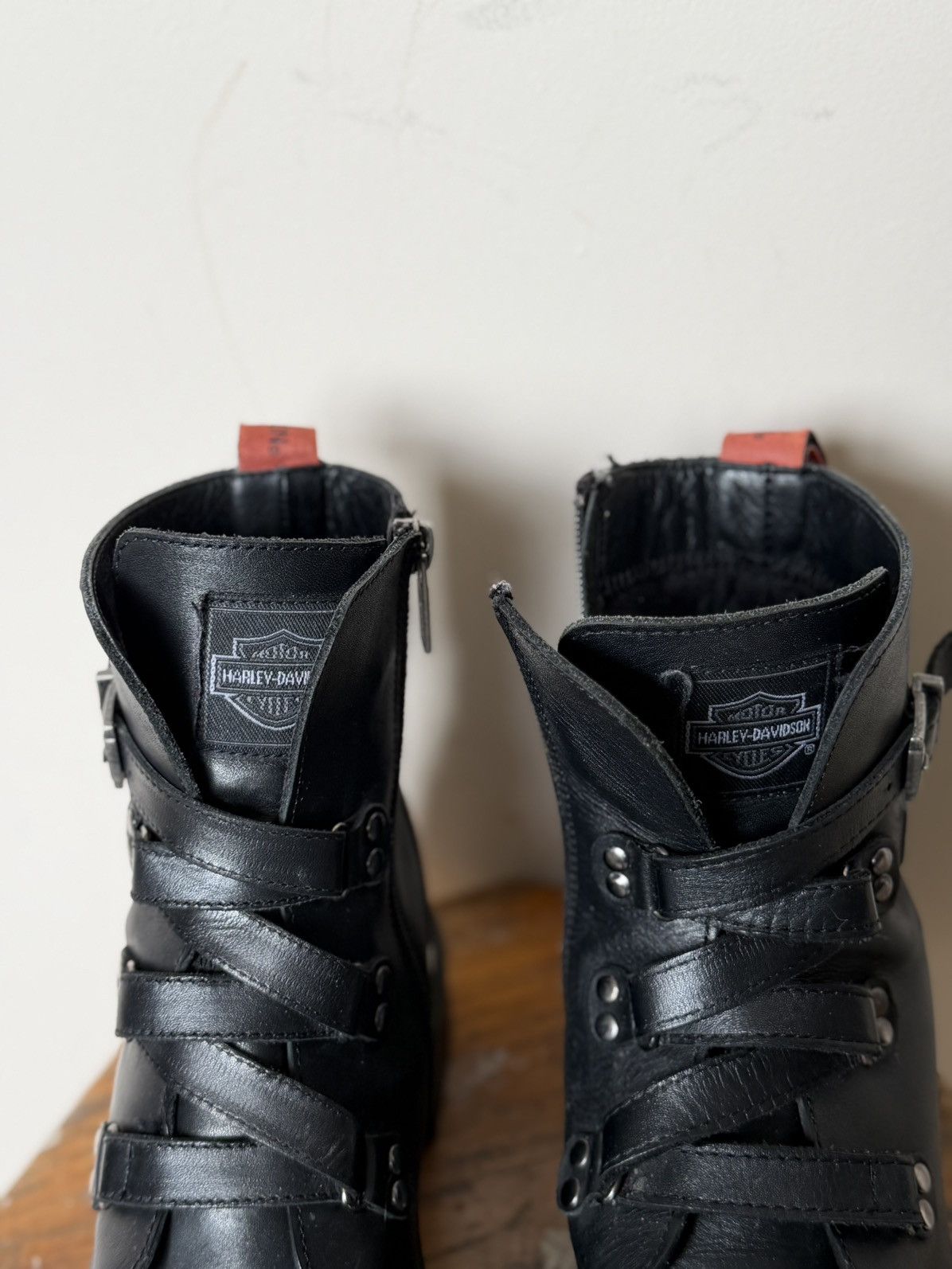 Harley Davidson Vintage Harley-Davidson Ankle-Zip Avant-Garde Westernf Boots Size US 6 / IT 36 - 7 Thumbnail