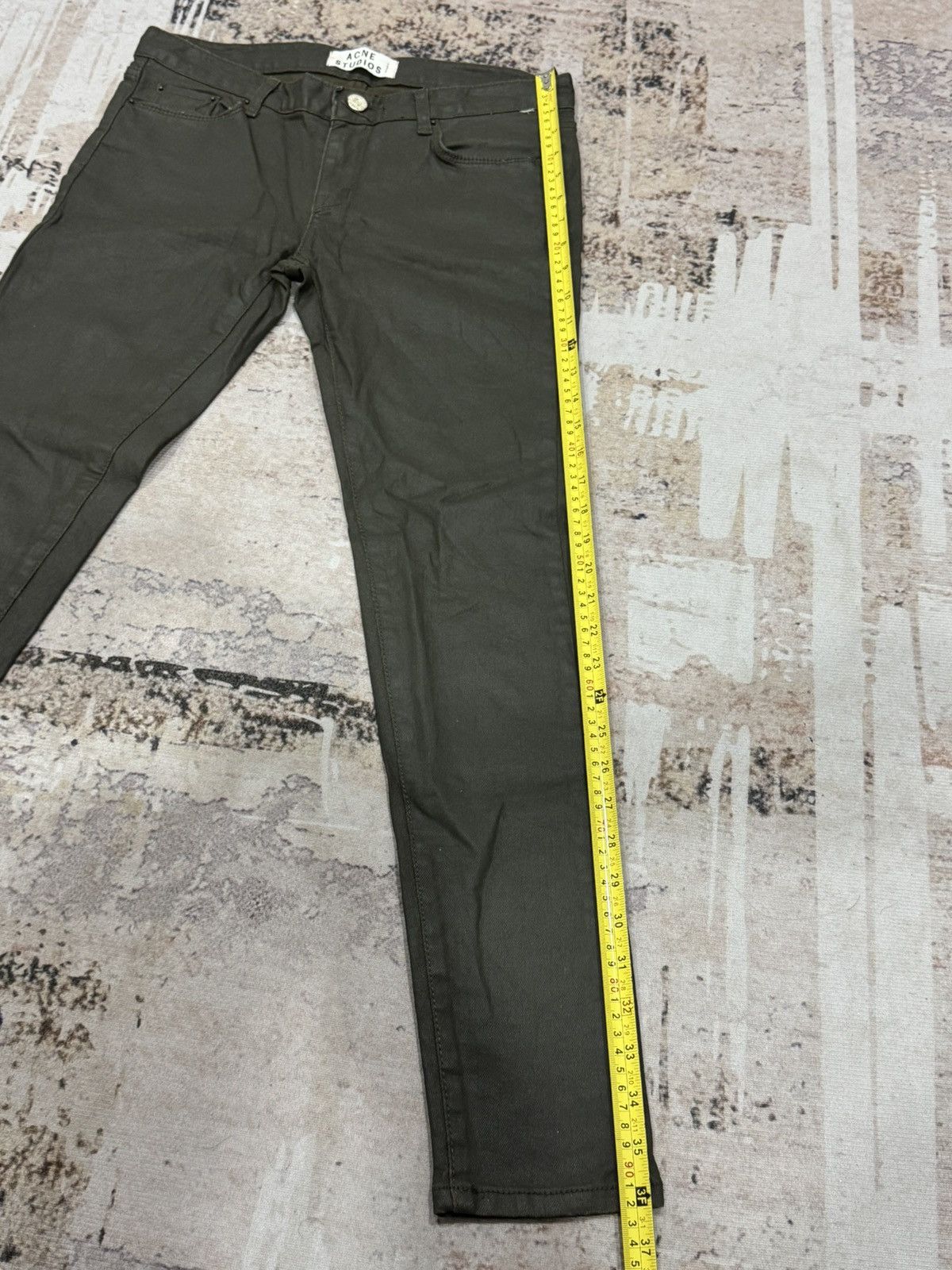 Acne Studios ACNE studio - skinny wax military green jeans Size 30" / US 8 / IT 44 - 11 Thumbnail