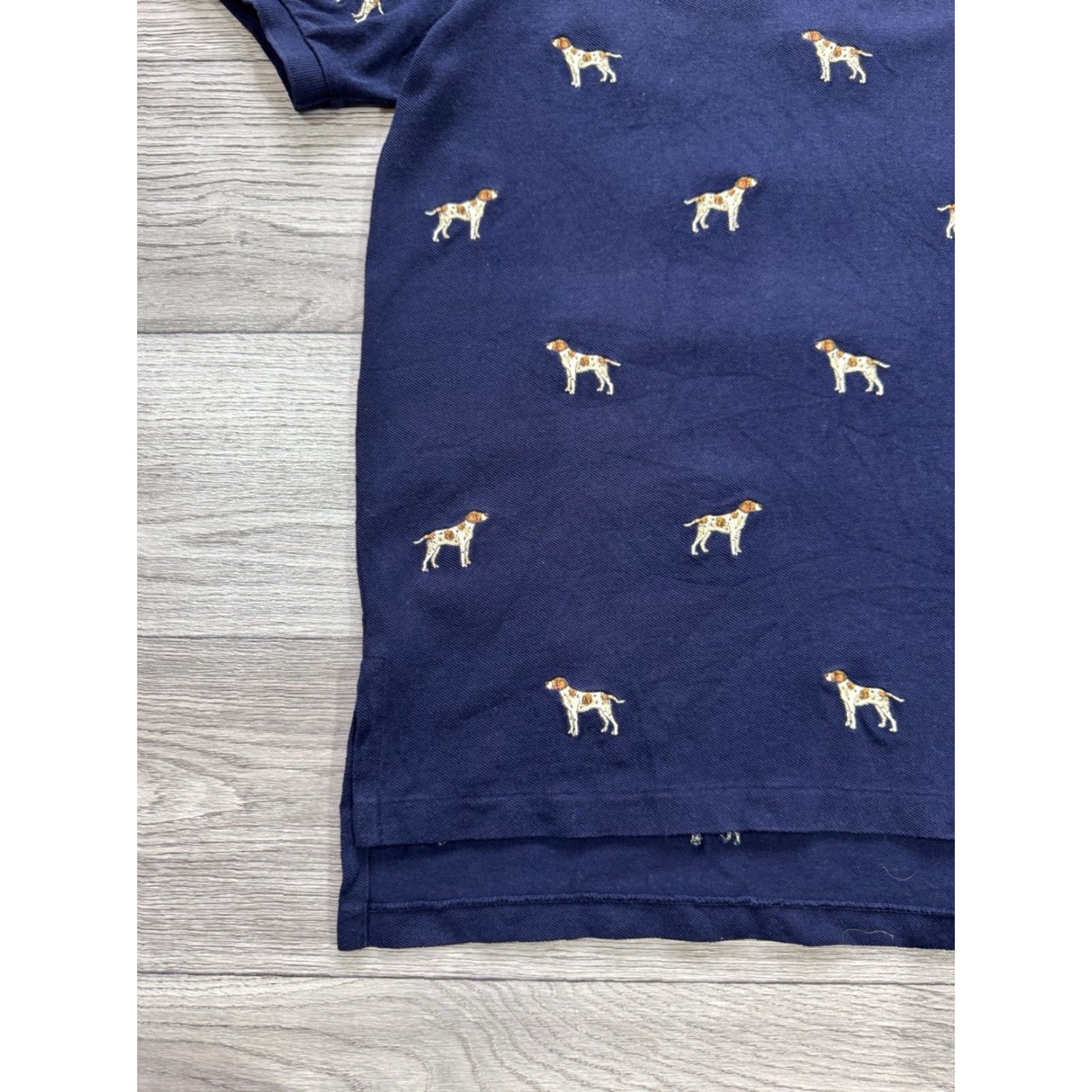 Polo Ralph Lauren VINTAGE Polo Ralph Lauren Custom Fit Embroidered Dog Navy Blue Polo Men's M Size US M / EU 48-50 / 2 - 4 Thumbnail