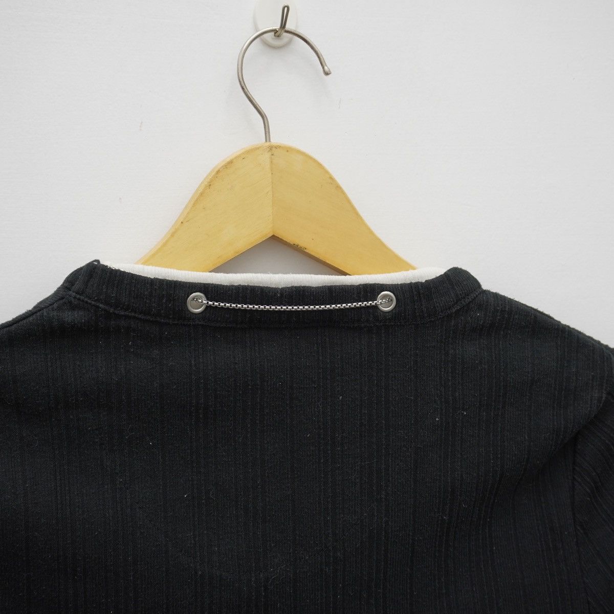 20471120 90s Sick Punk Gothic Double Layer Textured Longsleeve Size US L / EU 52-54 / 3 - 12 Thumbnail