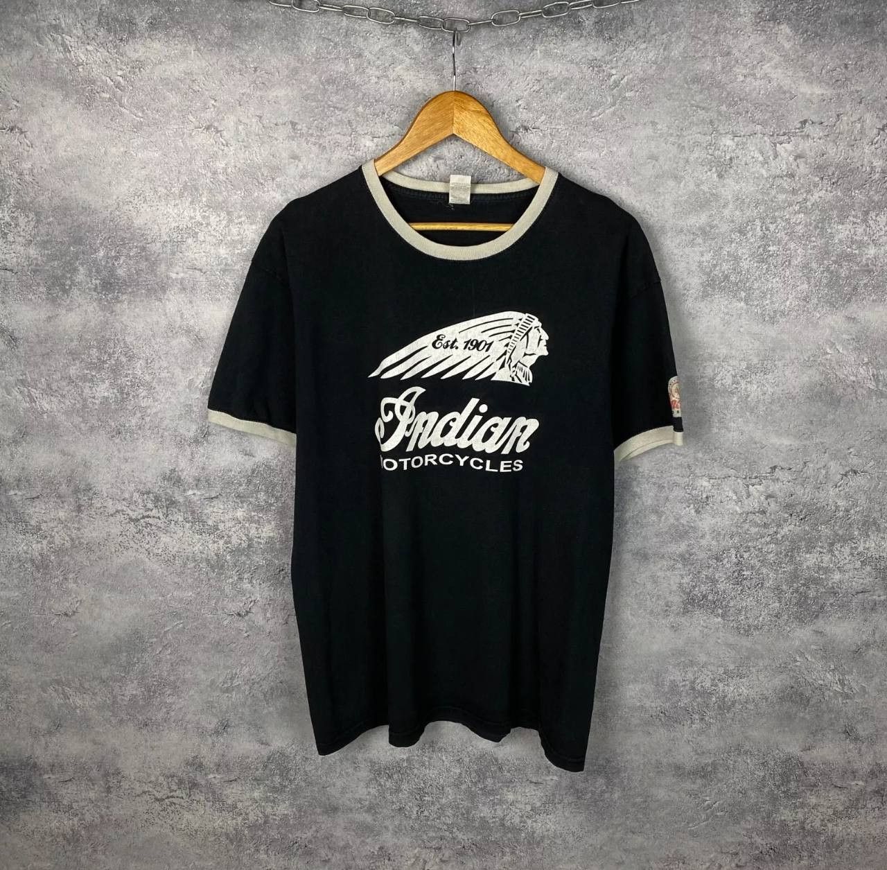 Indian Motorcycle Indian Motorcycles Tee Men's Size XL Black Short Sleeve ` Size US XL / EU 56 / 4 - 1 Thumbnail