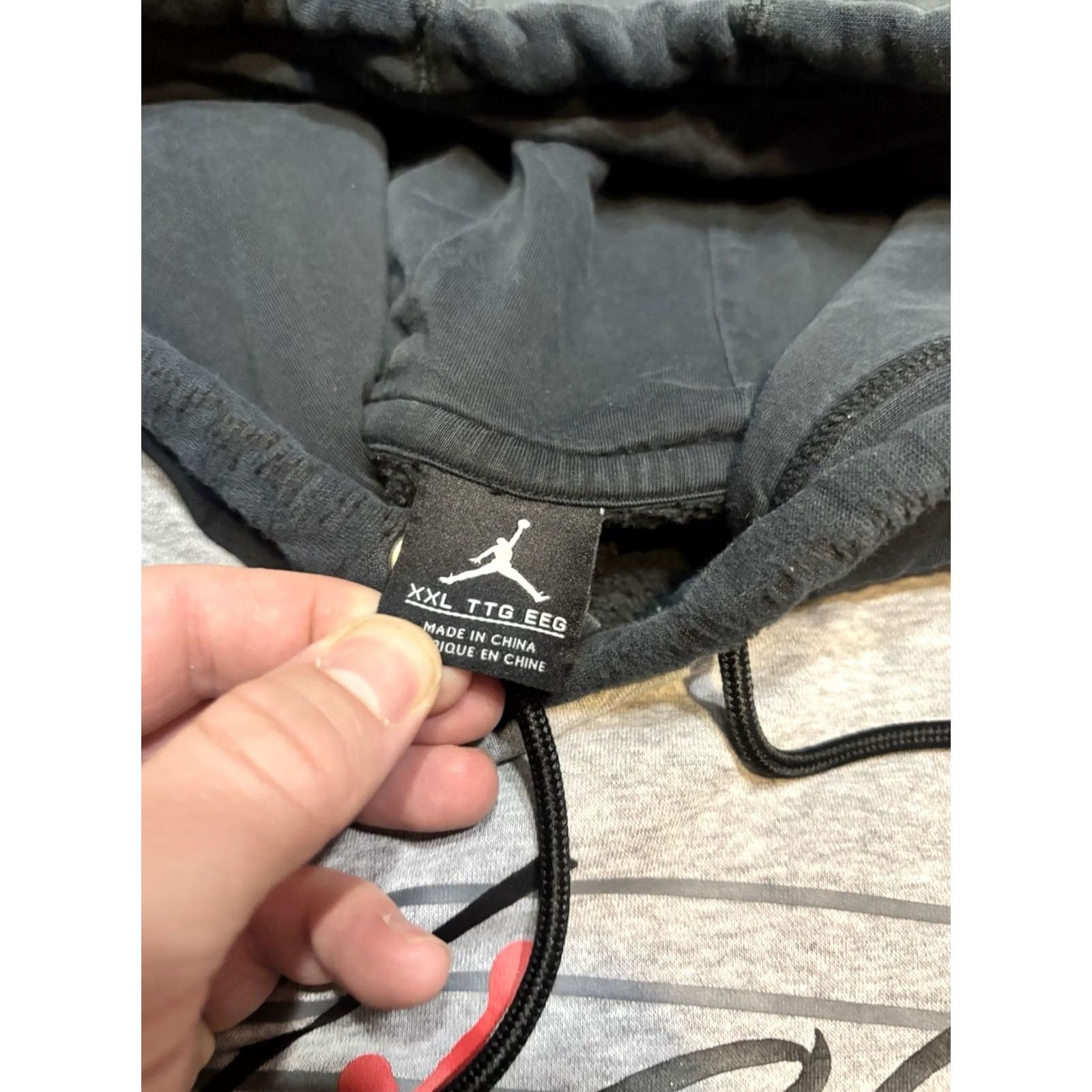 Jordan Brand Air Jordan Pullover Hoodie Mens Jumpman Logo Gray Flight Fleece Vintage - 2XL - Large Size US XXL / EU 58 / 5 - 4 Thumbnail