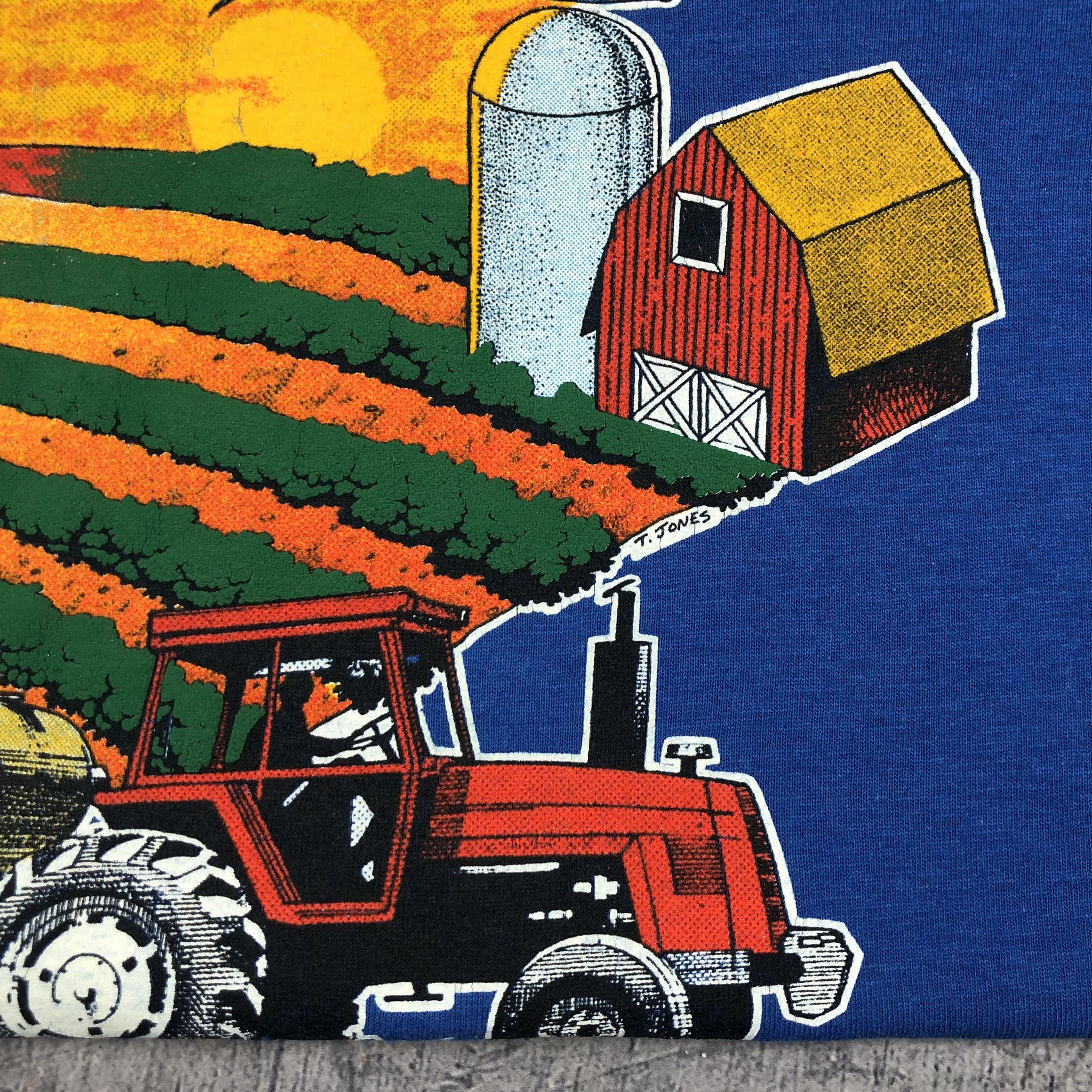 Vintage 1992 Great American Farm Feeding World USA T-Shirt Size US L / EU 52-54 / 3 - 6 Thumbnail