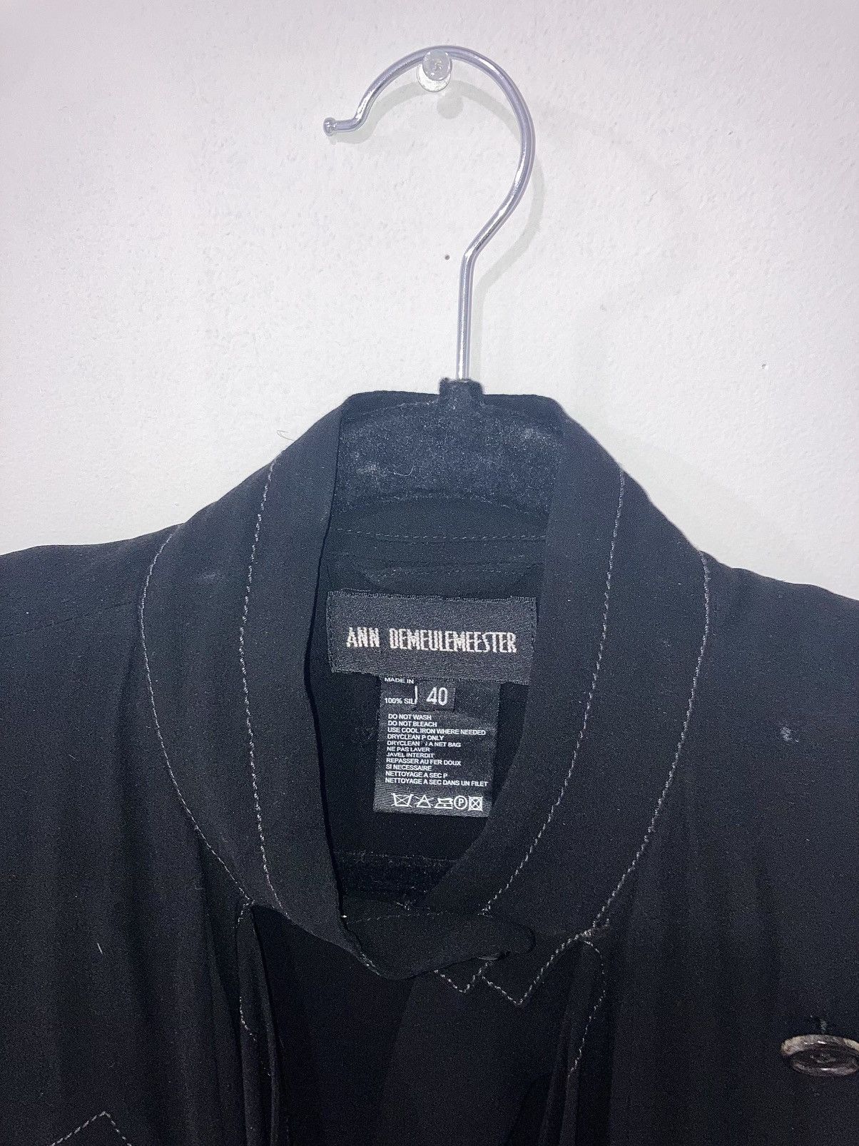 Ann Demeulemeester Anne Demeulemeester Cross Button Silk Top Size S / US 4 / IT 40 - 4 Thumbnail
