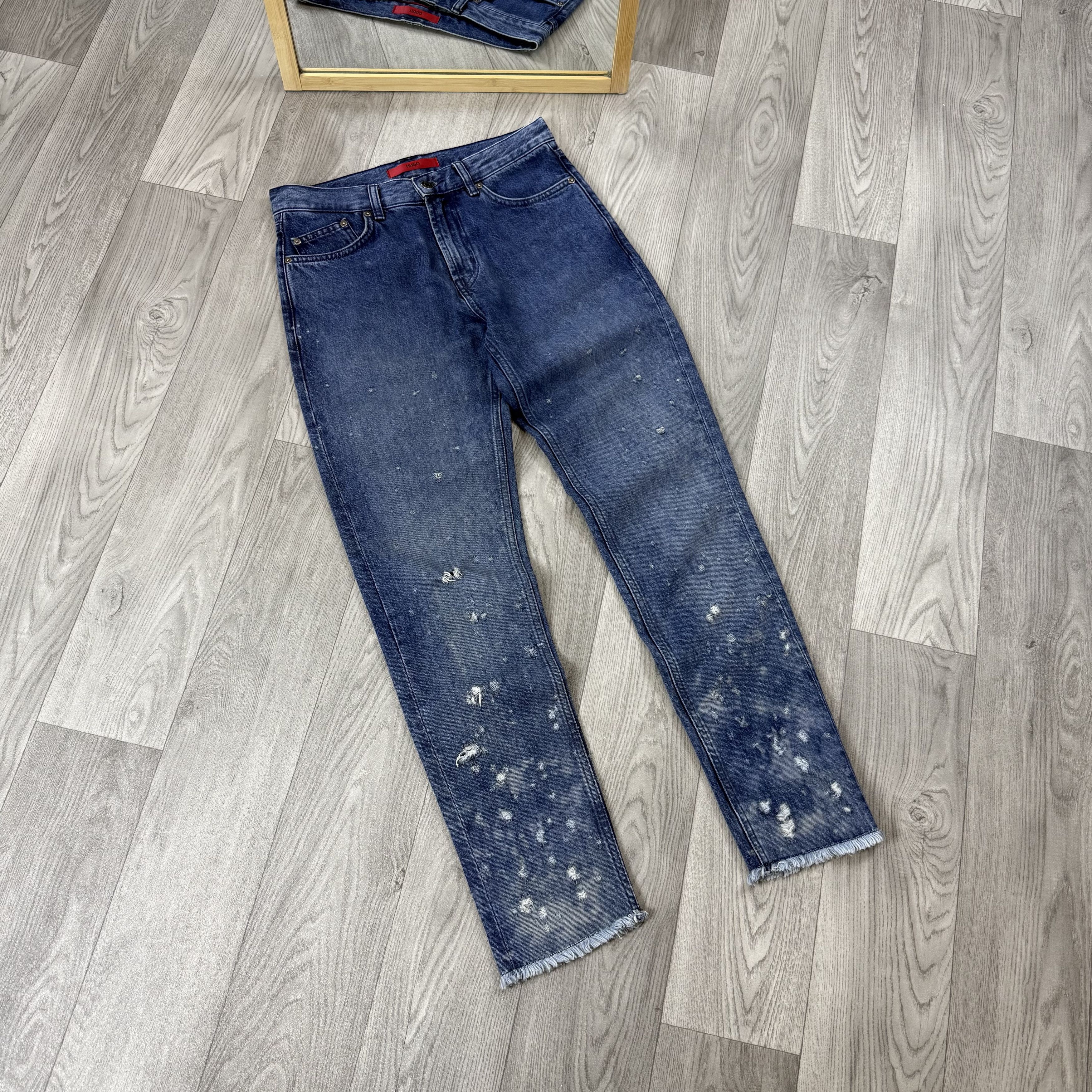 Hugo Boss HUGO Hugo Boss 332 "Control the Future" Frayed Hem Jeans Size US 30 / EU 46 - 4 Thumbnail