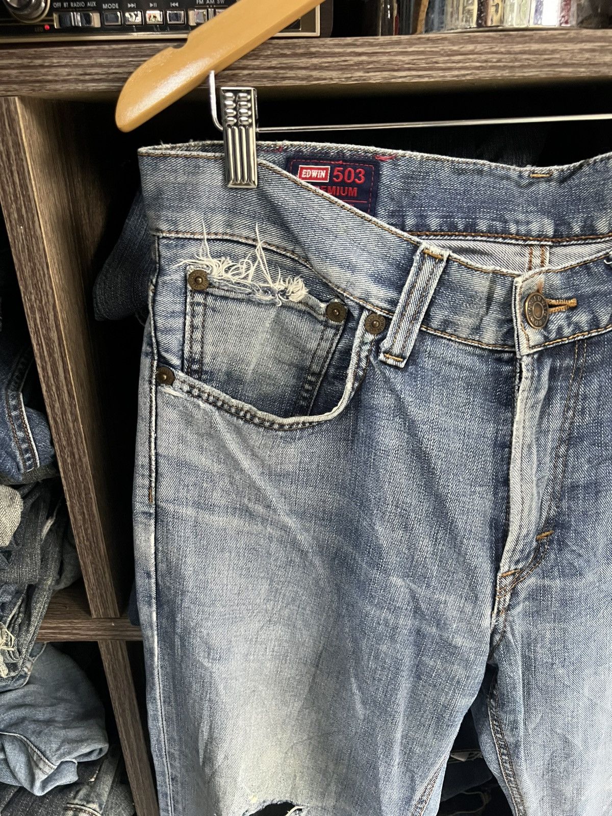 Edwin 🔥Edwin 503 Made in Japan Distressed Denim Size US 34 / EU 50 - 7 Thumbnail