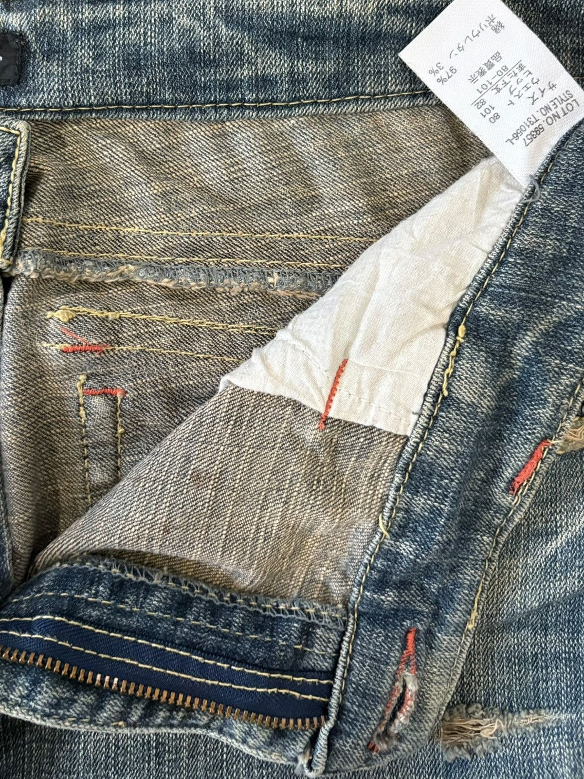 Japanese Brand Vintage Japanese Brand Mud Wash Distressed Tapered Jeans Size US 34 / EU 50 - 5 Thumbnail