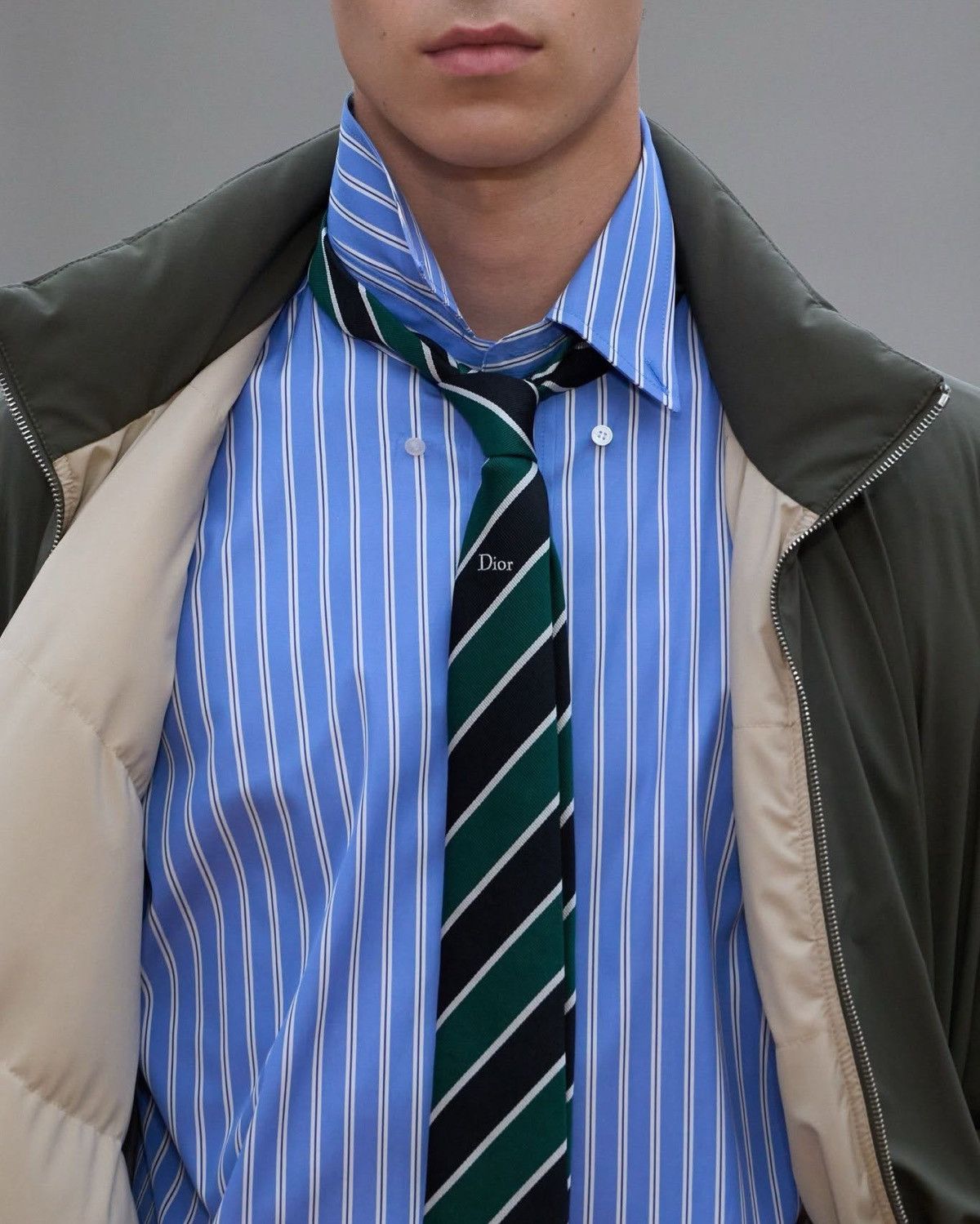 Dior Dior Jonathan Anderson SS2026 Green Stripe Tie Size ONE SIZE - 1 Thumbnail