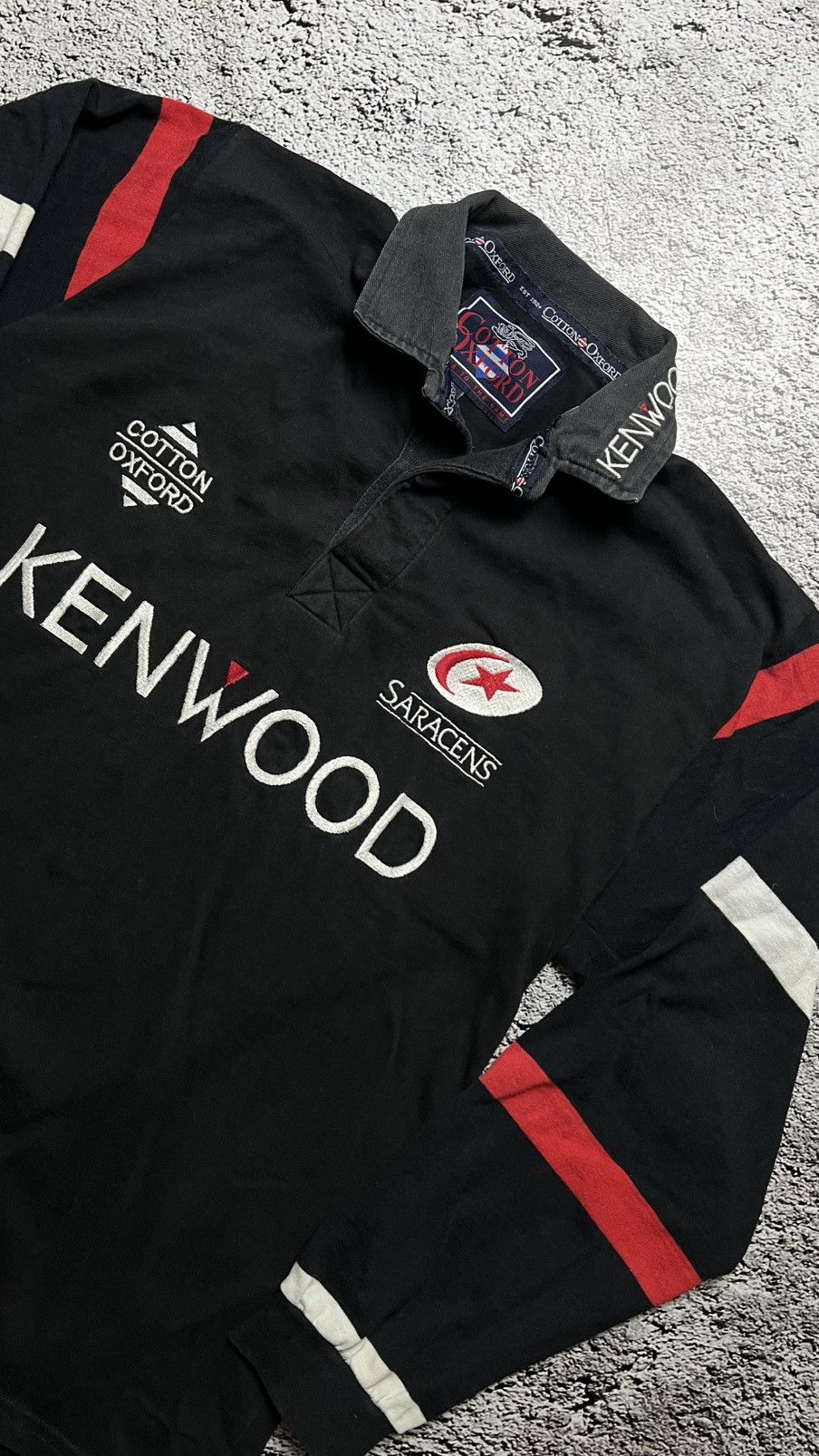 Oxxford Clothes 1997-1999 Saracens rugby jersey by cotton oxford Size US M / EU 48-50 / 2 - 2 Thumbnail