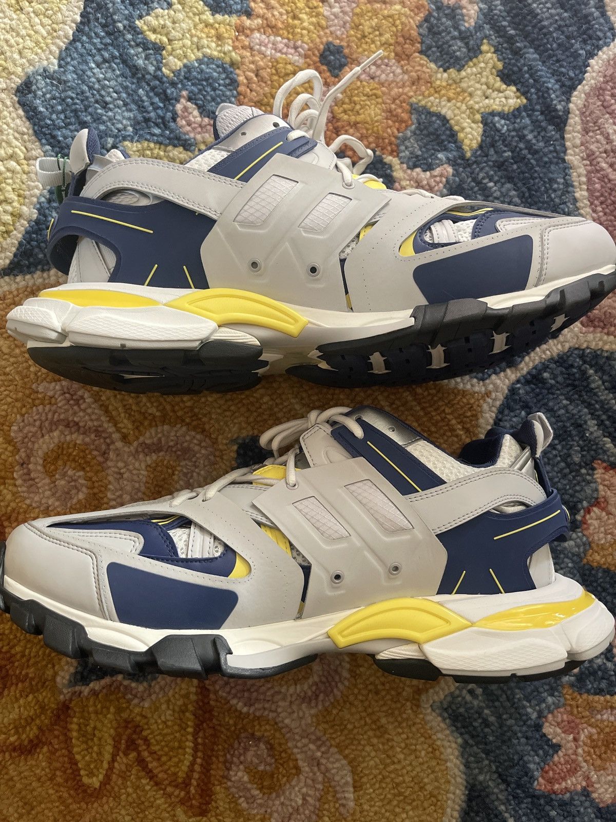 Balenciaga Balenciaga Track Sneakers Navy Yellow Grey Size 47EU / US 14 Size US 14 / EU 47 - 3 Thumbnail