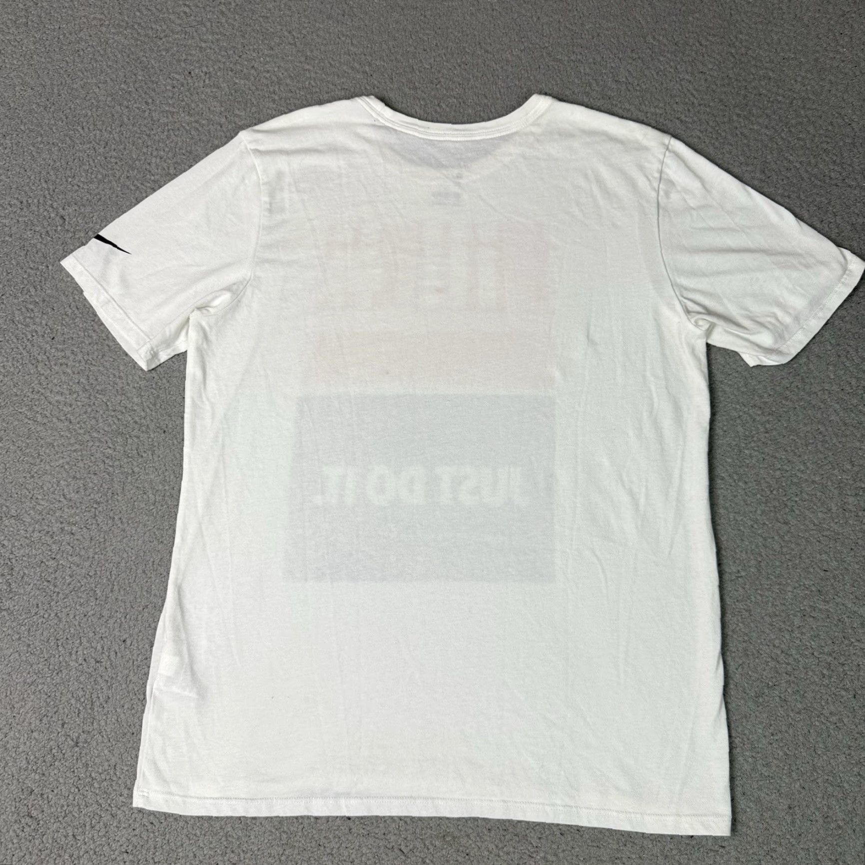 Nike Nike Dri-Fit T Shirt Adult Large White Basketball Court Hoop Ball Just Do It Tee Size US L / EU 52-54 / 3 - 4 Thumbnail