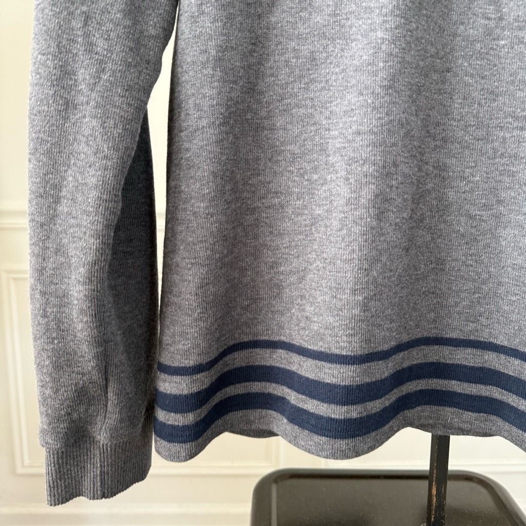 Hugo Boss Boss Hugo Boss 1/4 Zip Cotton Sweater Grey Navy M Size US M / EU 48-50 / 2 - 3 Thumbnail