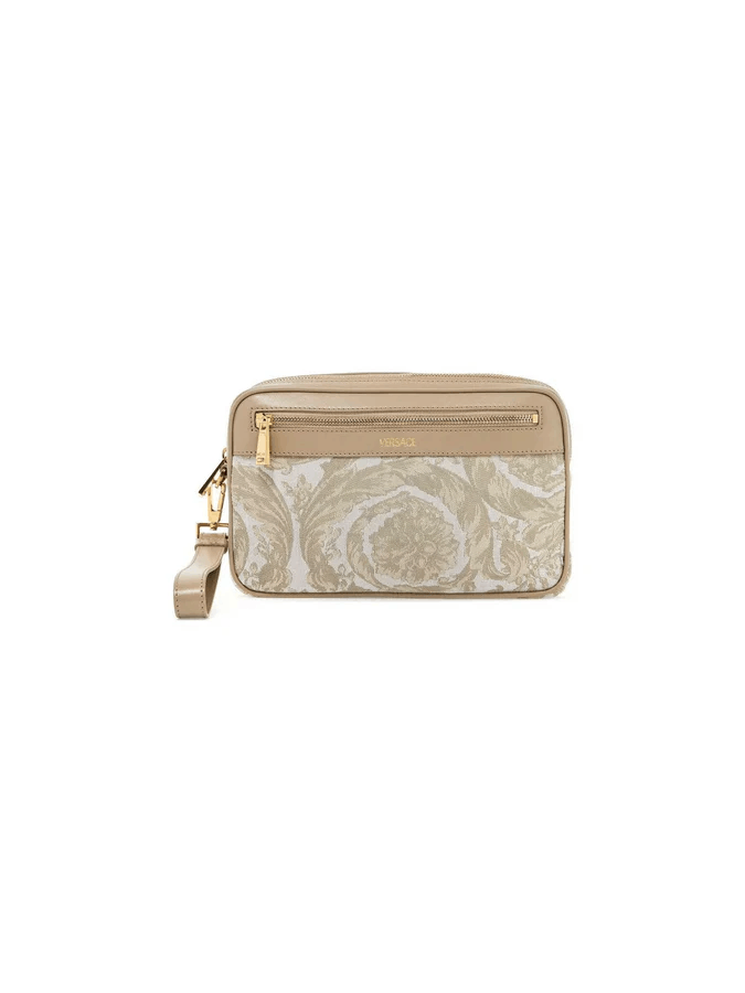 Versace o1s22i1n0125 Size: OS / Baroque Jacquard Pouch in Beige Size ONE SIZE - 1 Thumbnail