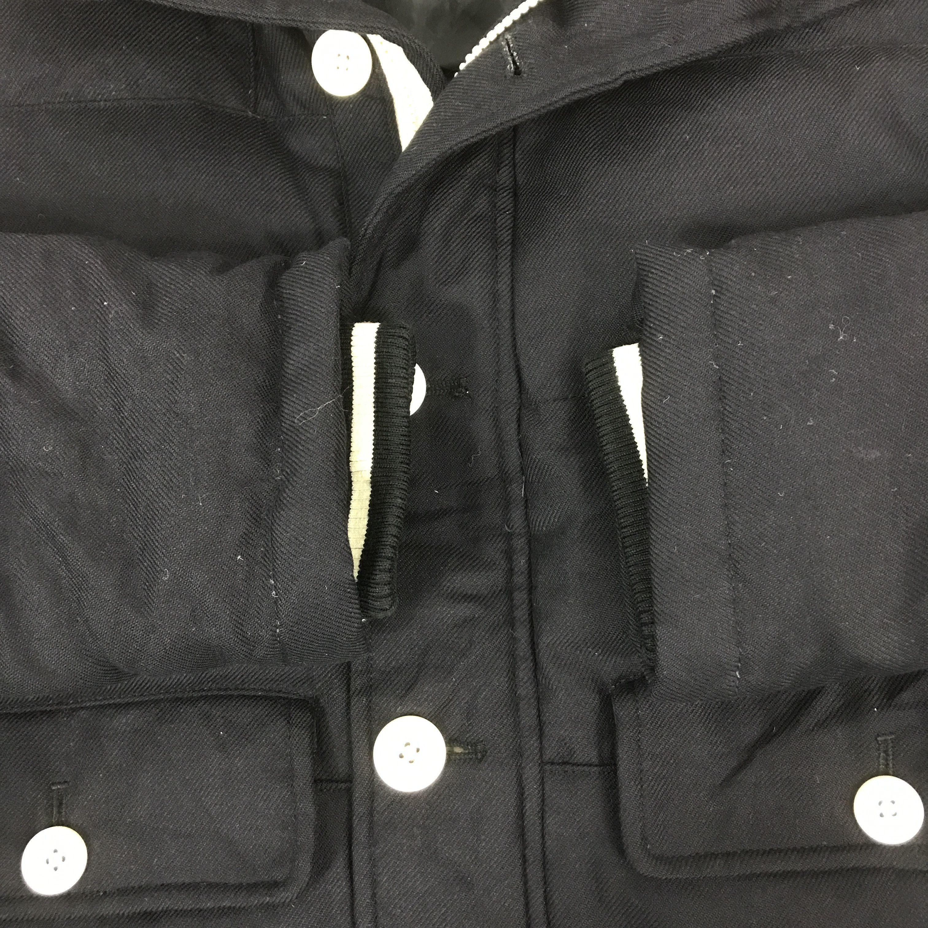 Beams Japan BEAMS JAPAN NAVY WOOL DESIGN PUFFER JACKET K76B1 Size US M / EU 48-50 / 2 - 9 Thumbnail