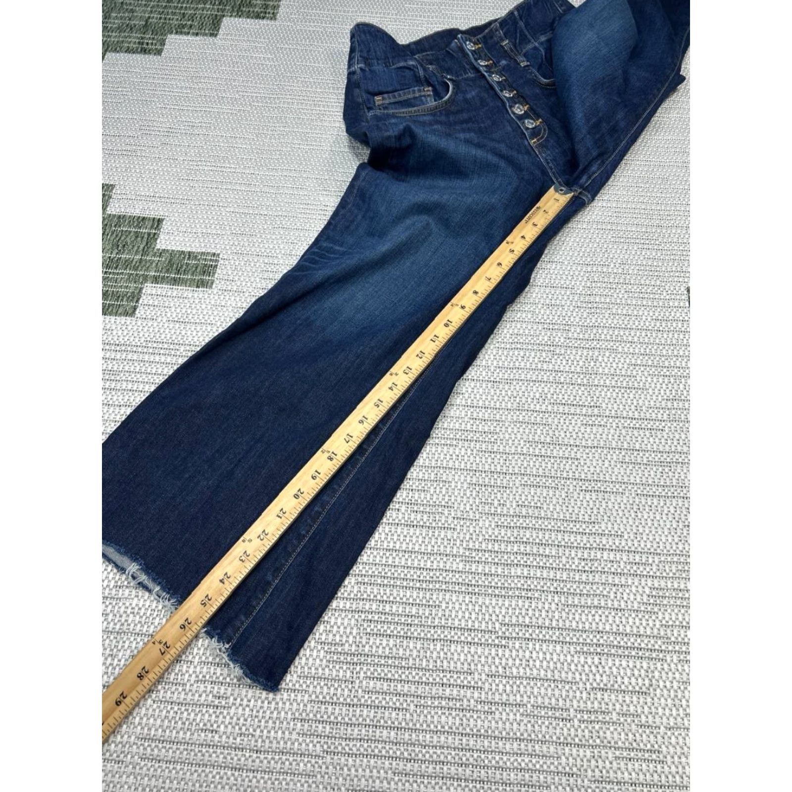 Veronica Beard VERONICA BEARD Rosanna 13 Corset Wide-Leg Denim Jeans Womens 27 Blue 27x26 Vintage No Size 4XL / US 24-26 - 3 Thumbnail