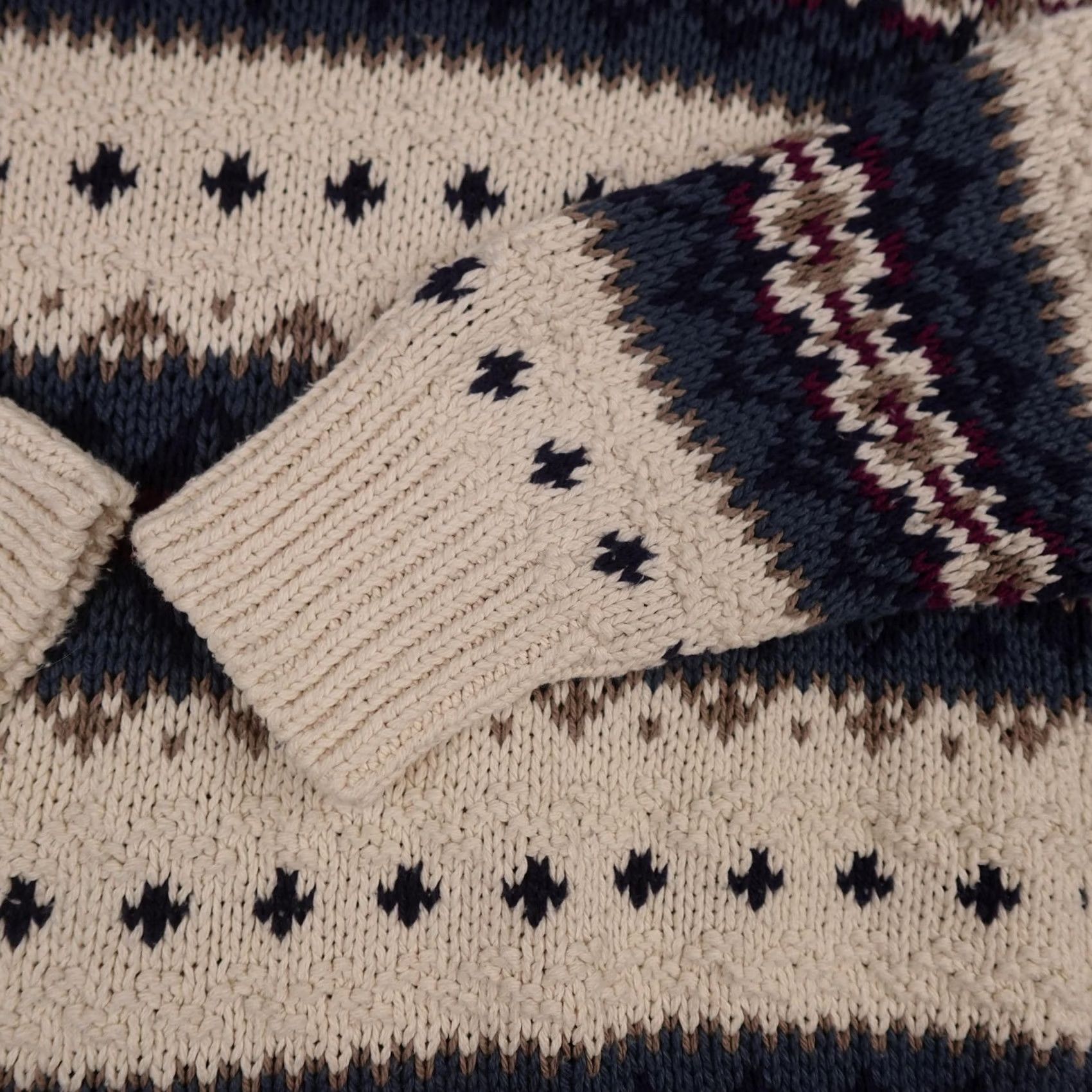 Vintage VINTAGE Shenandoah Sweater Mens M Beige Cream Fair Isle Knit Made USA 90s Size US M / EU 48-50 / 2 - 6 Thumbnail