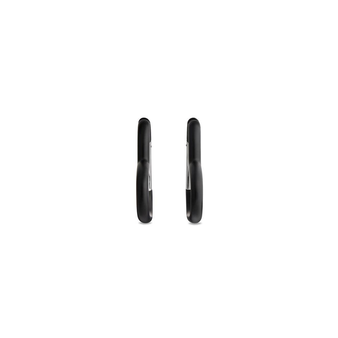 Balenciaga o1bcso1str0325 Size: OS / Love Clip Earrings in Black/Silver Size ONE SIZE - 3 Thumbnail
