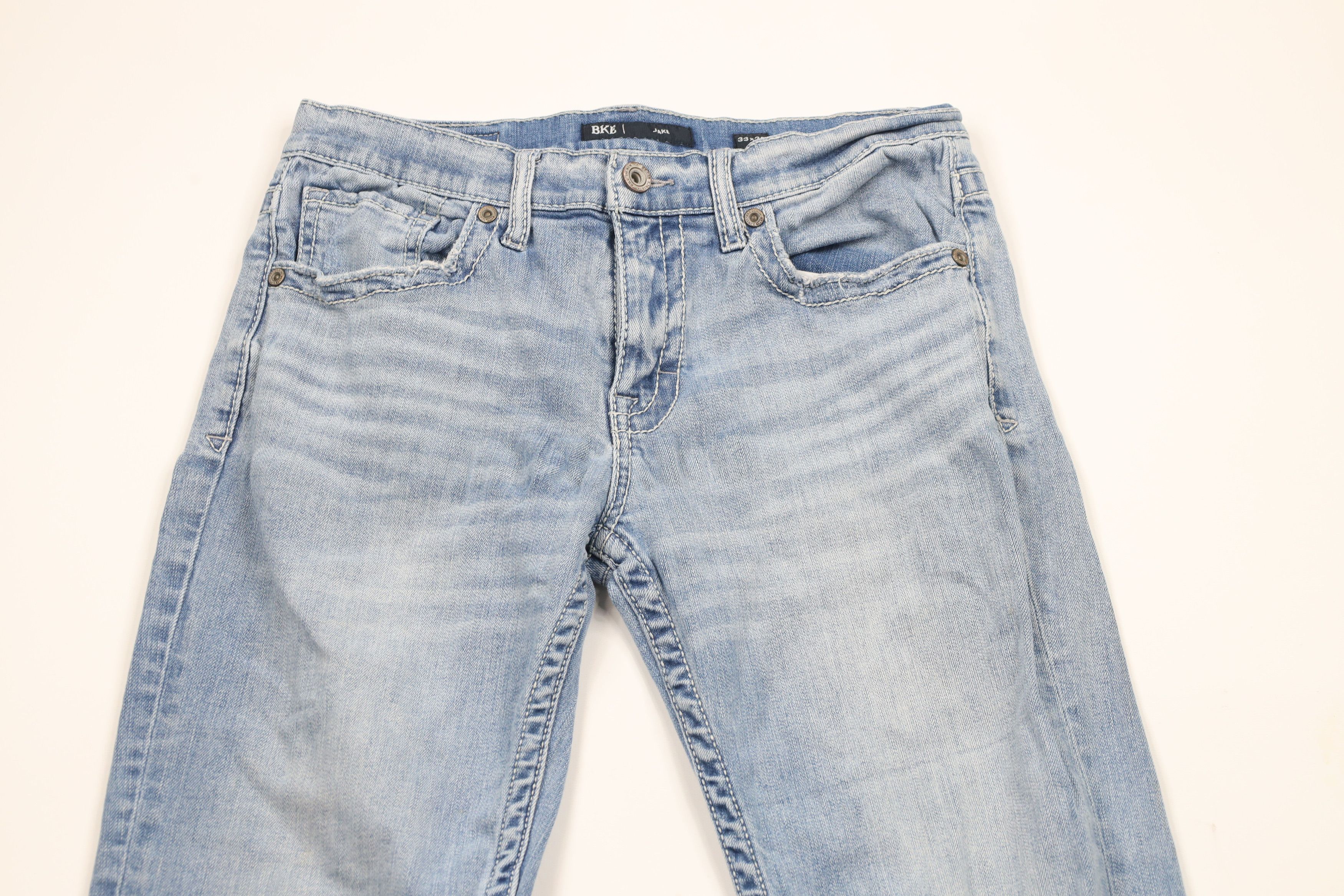 Vintage Buckle BKE Denim Thick Stitch Stretch Jake Bootcut Jeans Size US 33 - 2 Thumbnail