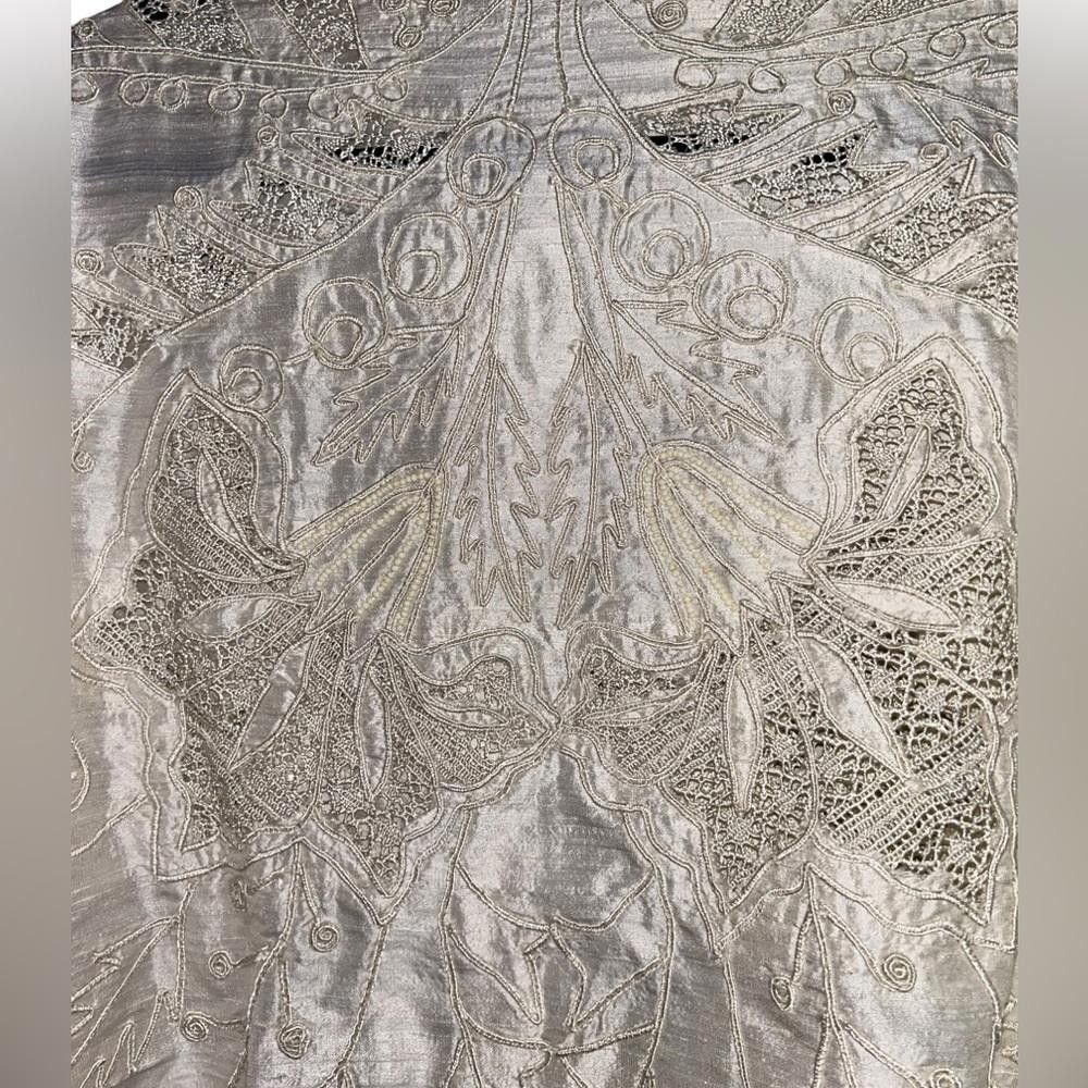 Designer Vintage Boho Embroidered Beaded Floral Shacket M/L Size L / US 10 / IT 46 - 3 Thumbnail