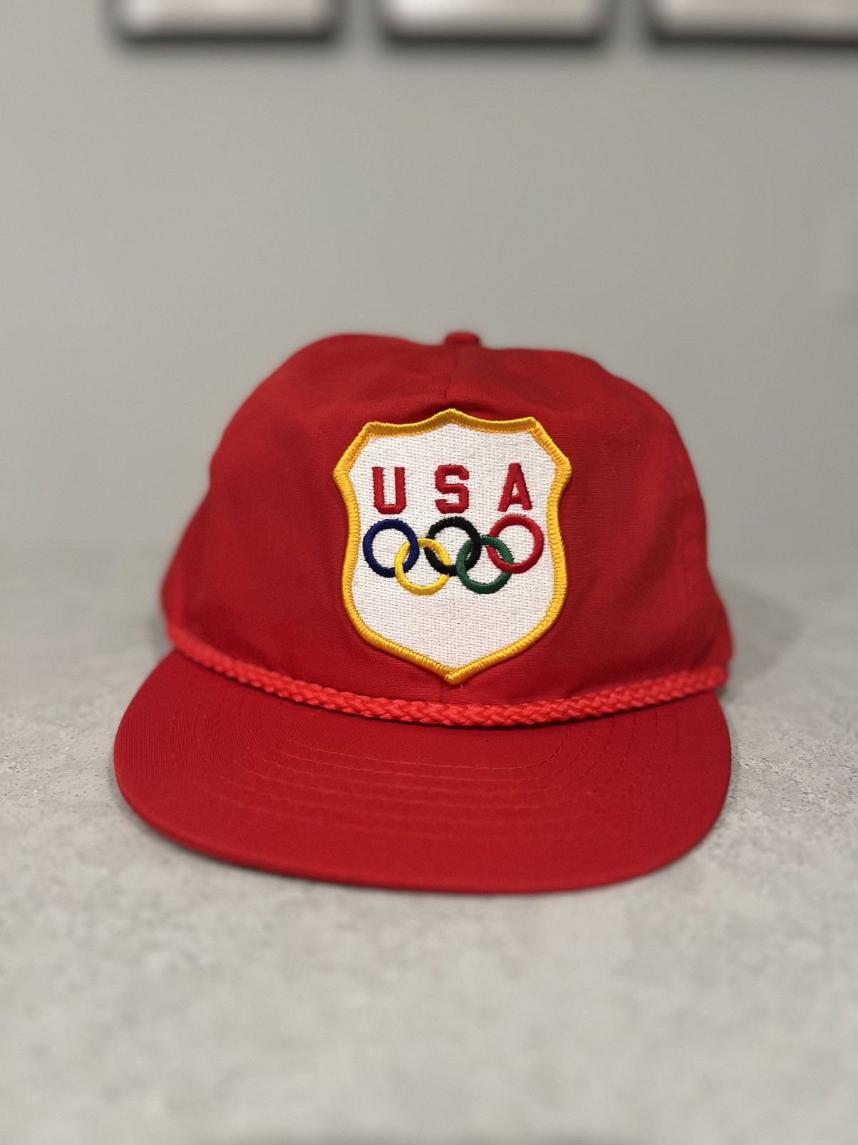 Other Vintage USA Olympics Rope Snap Back Hat 80s 90s New NOs Size ONE SIZE - 1 Thumbnail