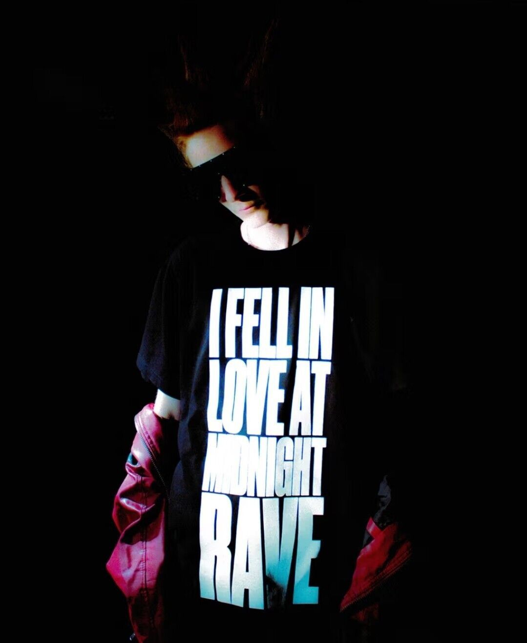 Midnight Rave 'I Fell In Love At' Black Tee Shirt Men's L
