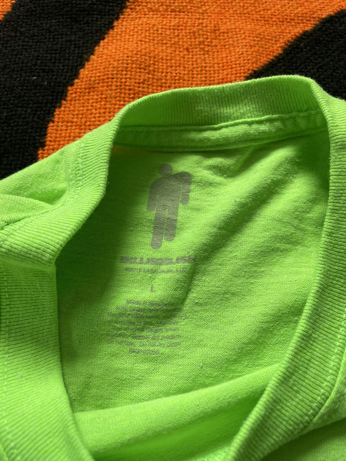 Band Tees × Billie Eilish × Rap Tees Billie Eilish Tour Green T-shirt 2018 Size US L / EU 52-54 / 3 - 4 Thumbnail
