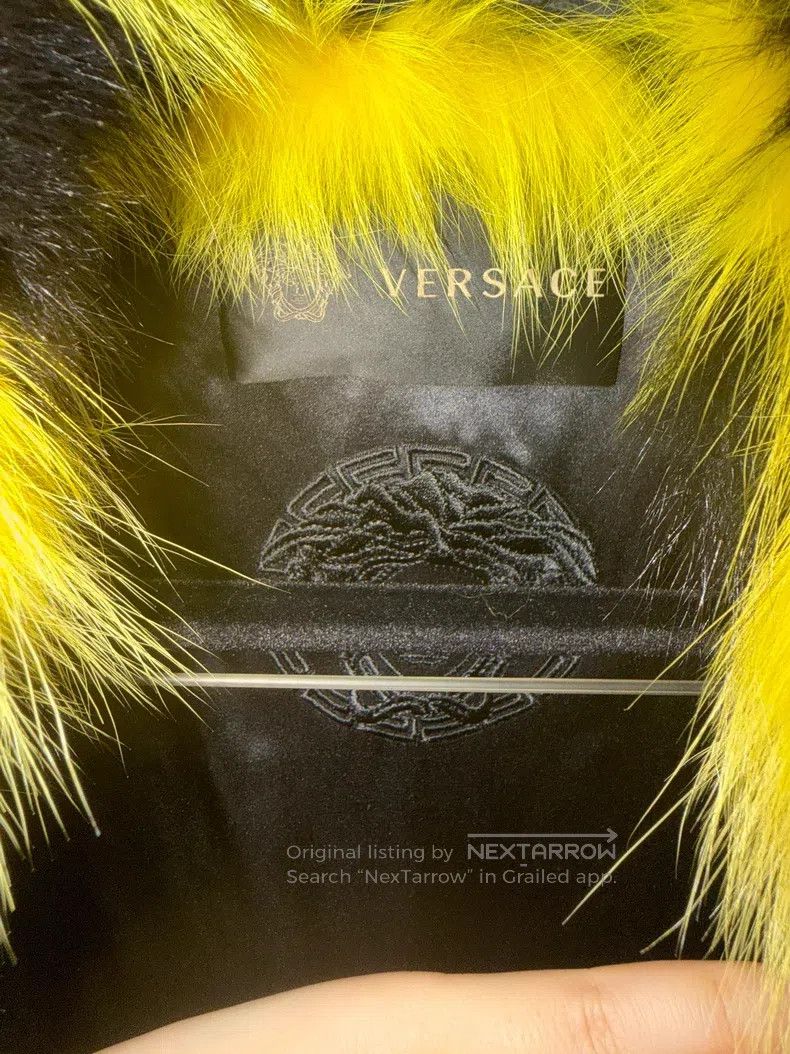Versace Versace Yellow tiger stripe fur coat Size L / US 10 / IT 46 - 5 Thumbnail
