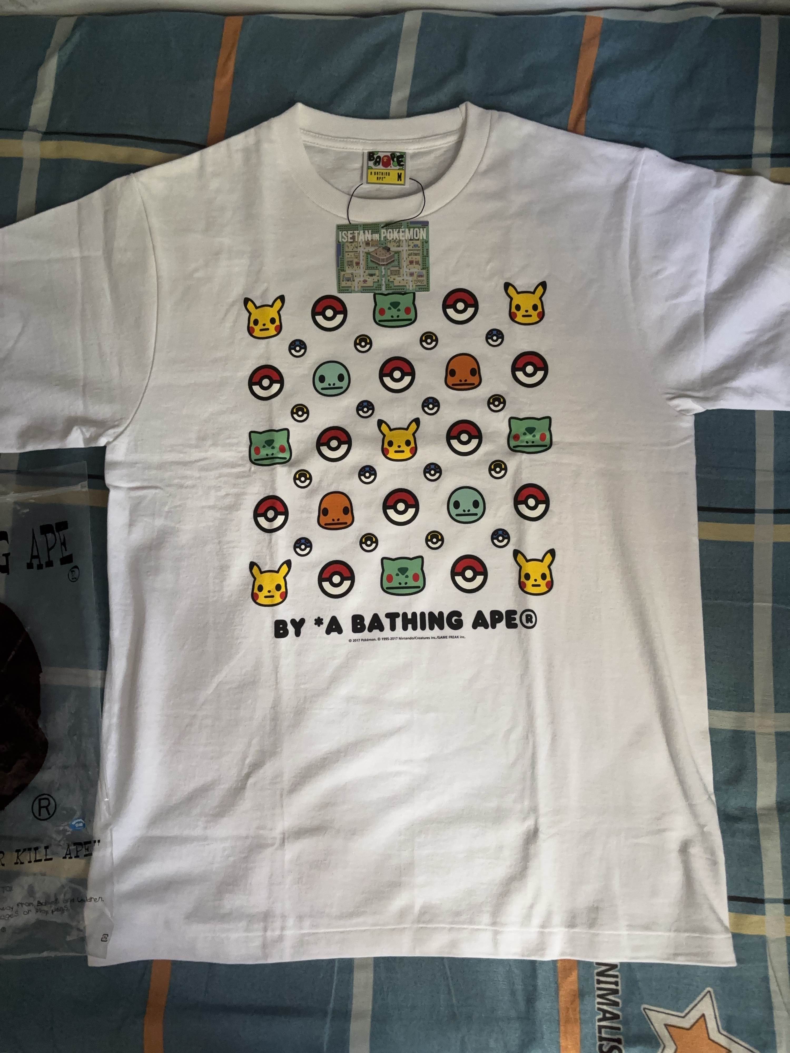 Bape A BATHING APE x Pokemon Graphic T-Shirt White Size M Size US M / EU 48-50 / 2 - 1 Thumbnail