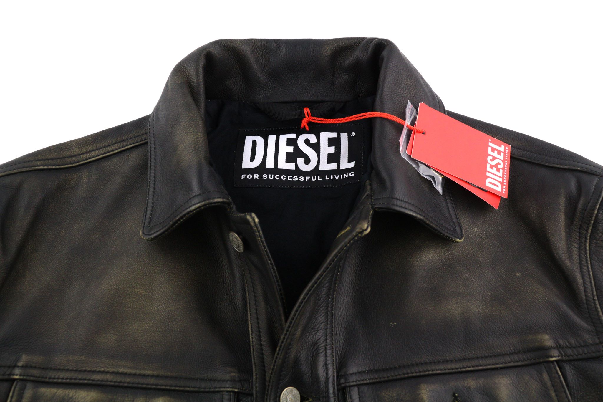 Diesel L-RILEY L Black Cowhide Leather Button Jacket 40081 Size US L / EU 52-54 / 3 - 5 Thumbnail
