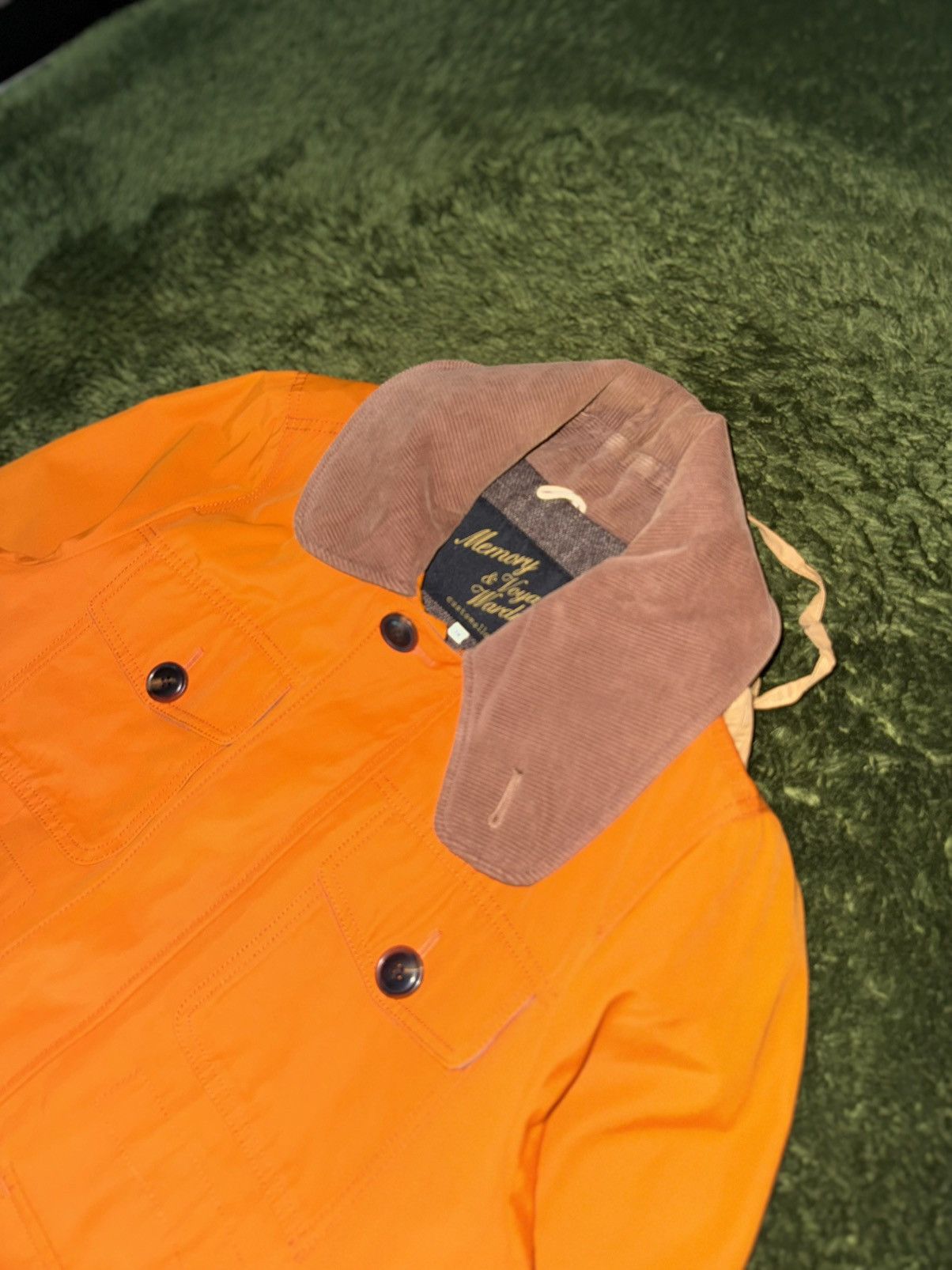Japanese Brand [38] Customellow MVW Corduroy Collar Hunting Jacket Orange Size US M / EU 48-50 / 2 - 2 Thumbnail