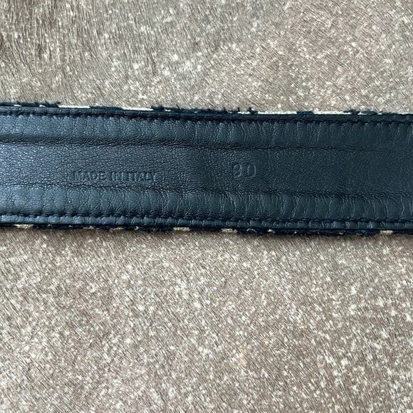 Trussardi Trussardi Tapestry Leather Lined Brass Buckle Belt Size 36 - 5 Thumbnail