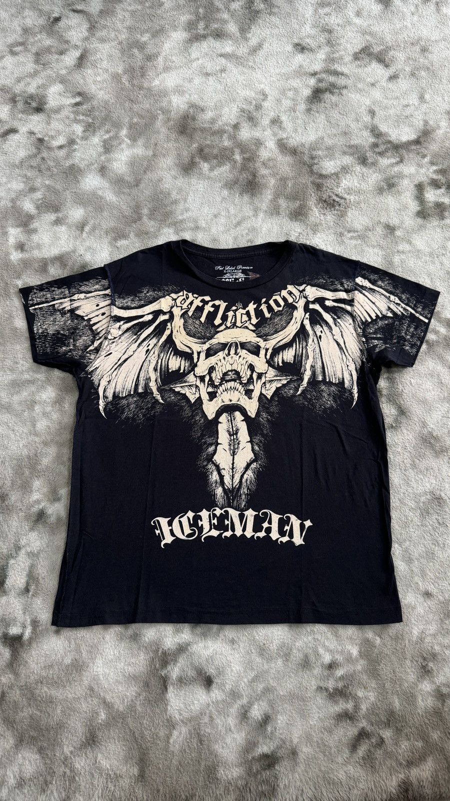 Affliction × Megadeth × Vintage Vintage and Rare Affliction Iceman Megadeth Series Tshirt Size US M / EU 48-50 / 2 - 1 Thumbnail