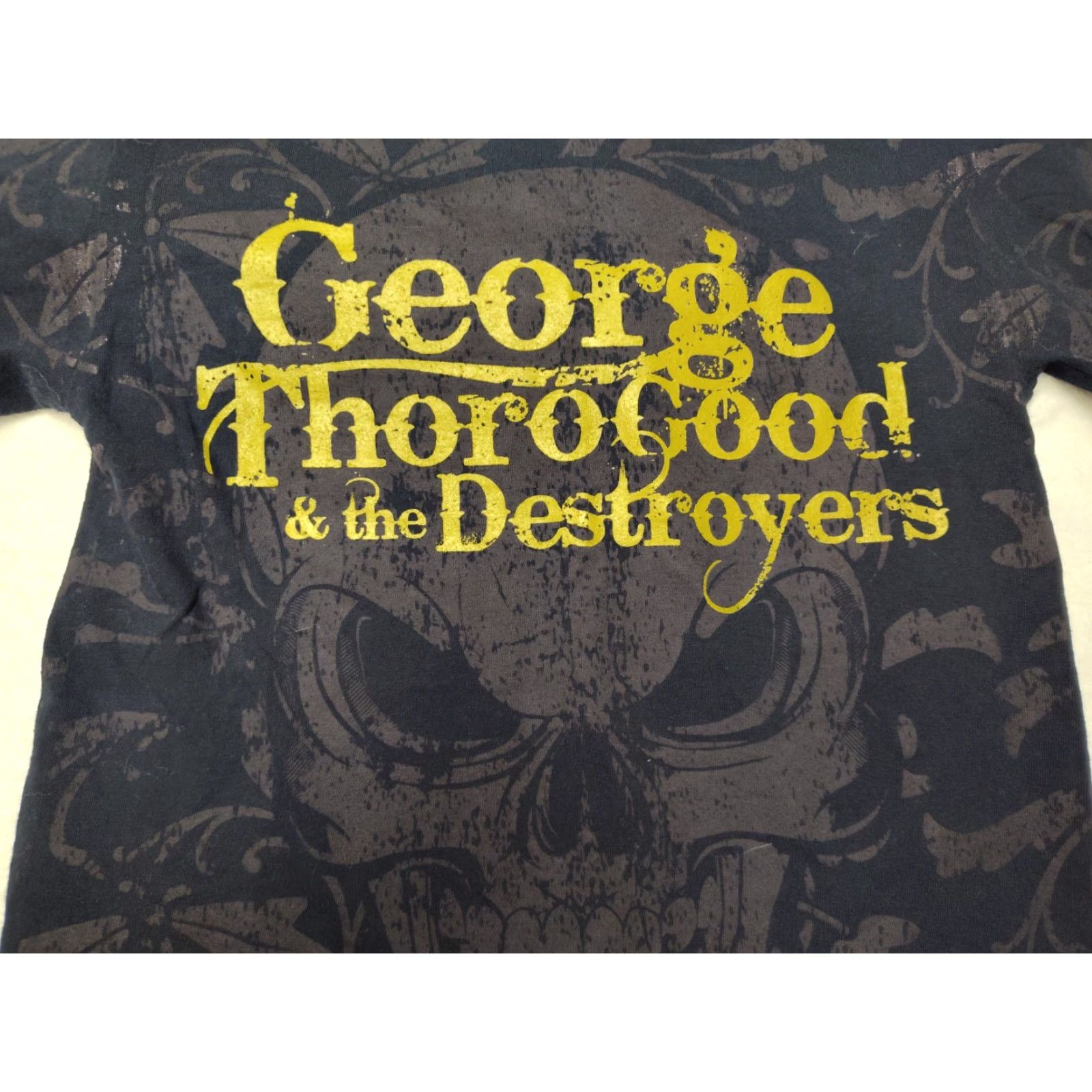 Gildan GILDAN George Thorogood T-Shirt Mens Small Black Graphic Skull 90s Music Rock Size US S / EU 44-46 / 1 - 3 Thumbnail