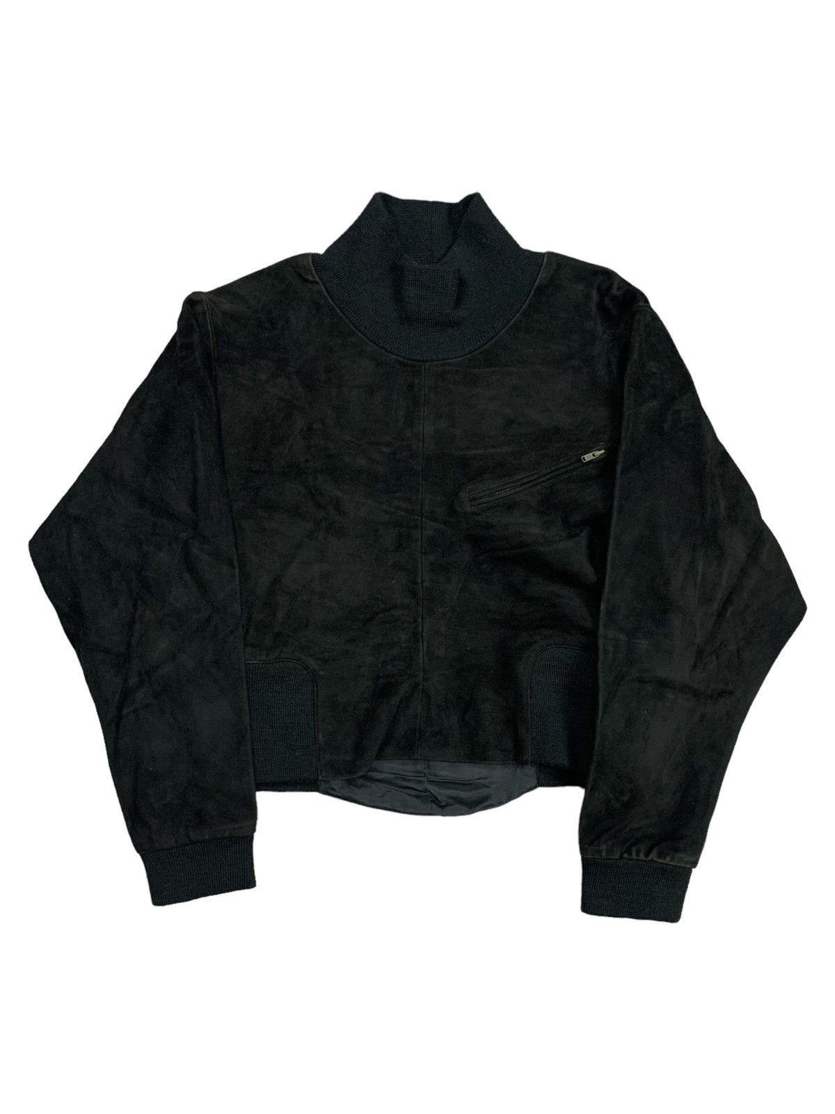 Issey Miyake “SAMPLE” 1980s Tete Homme - Suede Leather Top Size US S / EU 44-46 / 1 - 5 Thumbnail