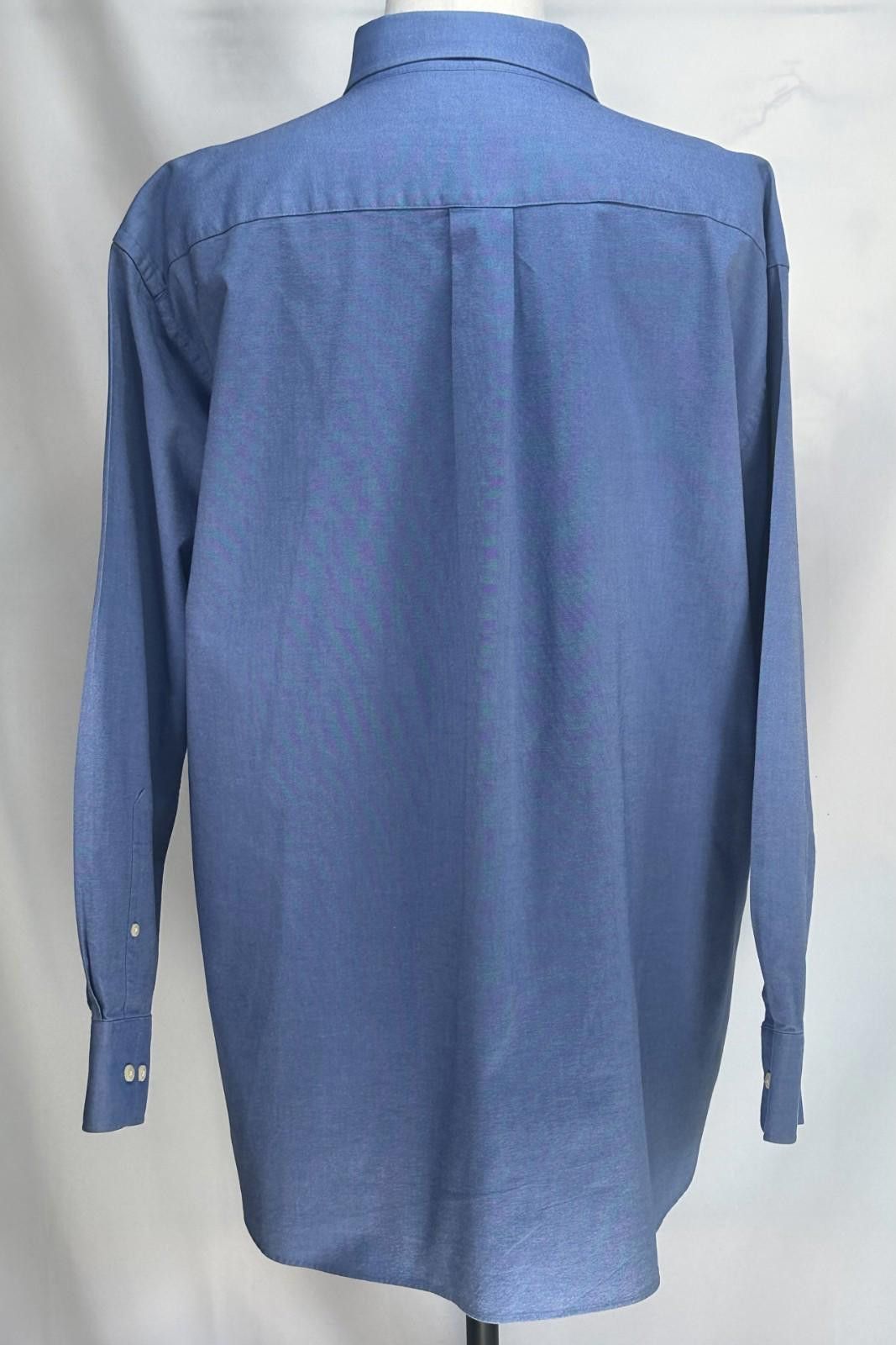 Nautica Nautica 100% Cotton Oxford Dress Shirt Blue Mens 17.5-34/35 Size 44R - 2 Thumbnail