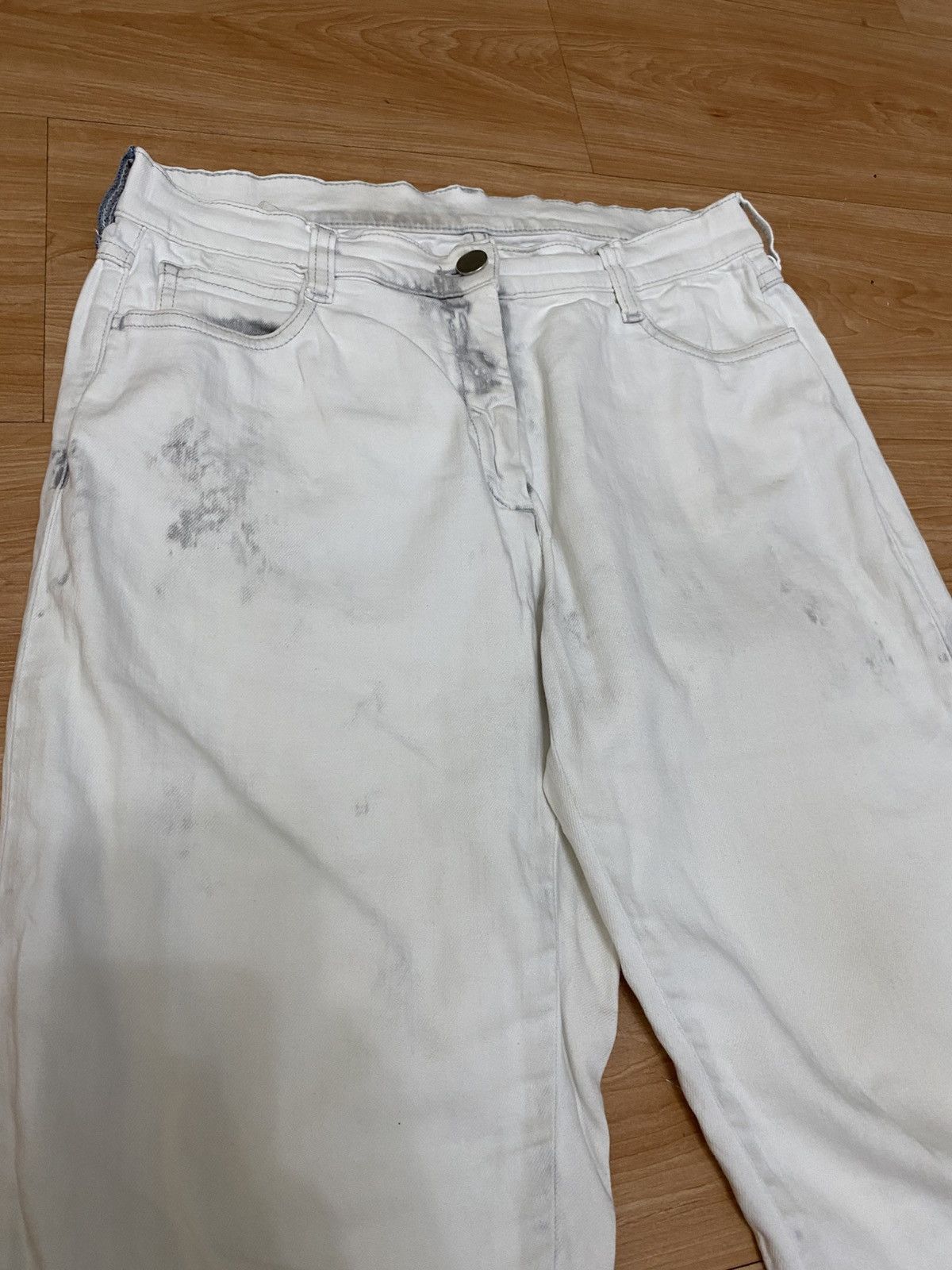 Maison Margiela Maison Margiela Distressed White Denim Jeans very rare Size US 29 - 4 Thumbnail