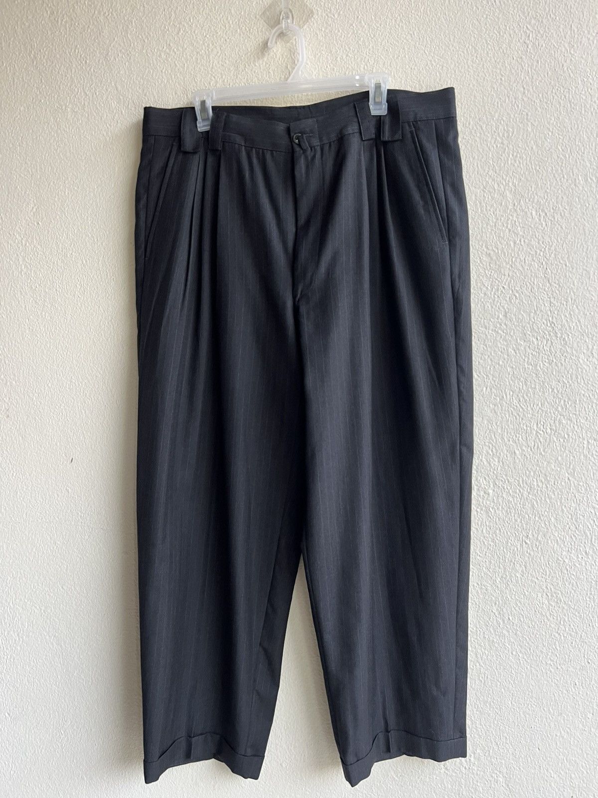 Versace Archive 90s Gianni Versace Stripes Wool Baggy Trouser Pant Size US 36 / EU 52 - 2 Thumbnail