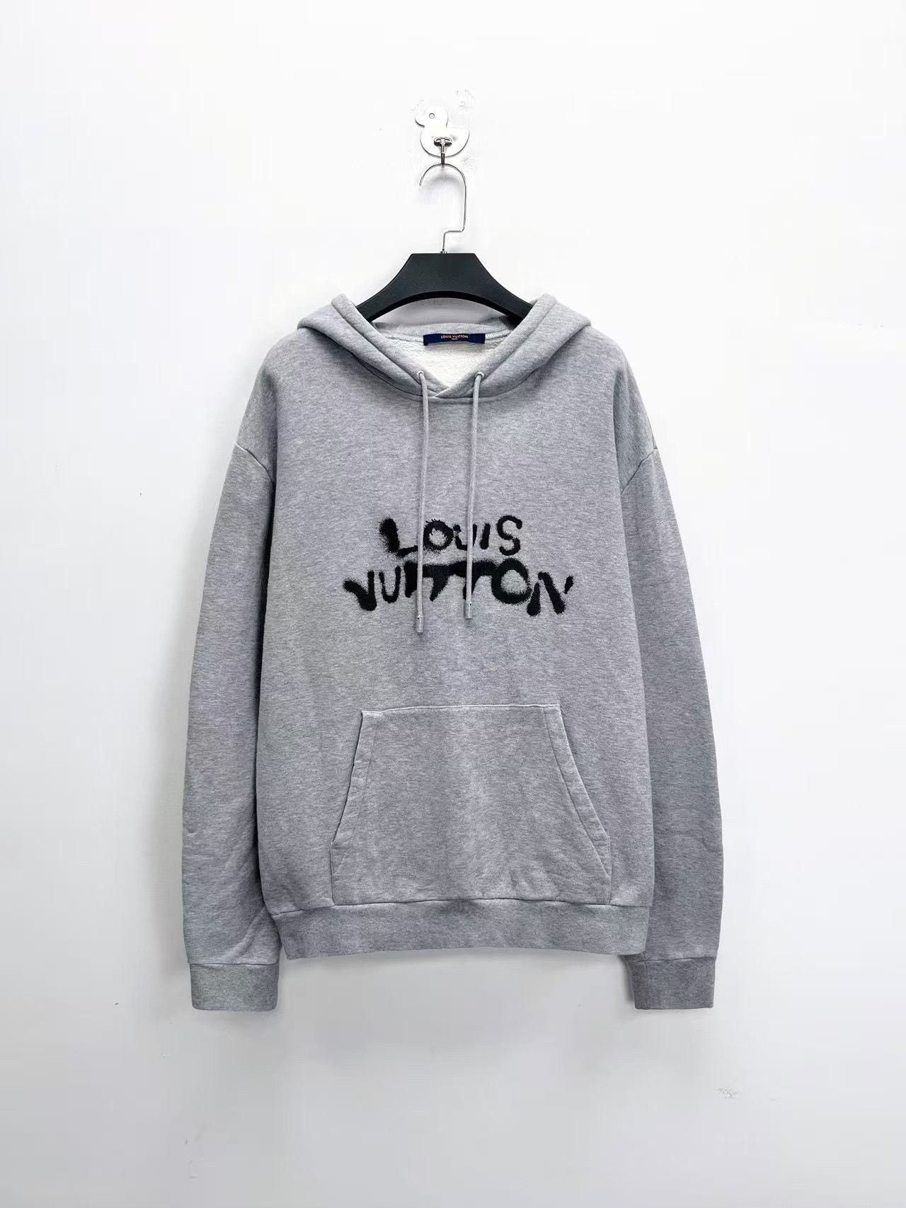 Louis Vuitton Louis Vuitton Gray Graffiti Neon Portrait Hoodie Size US XL / EU 56 / 4 - 1 Thumbnail