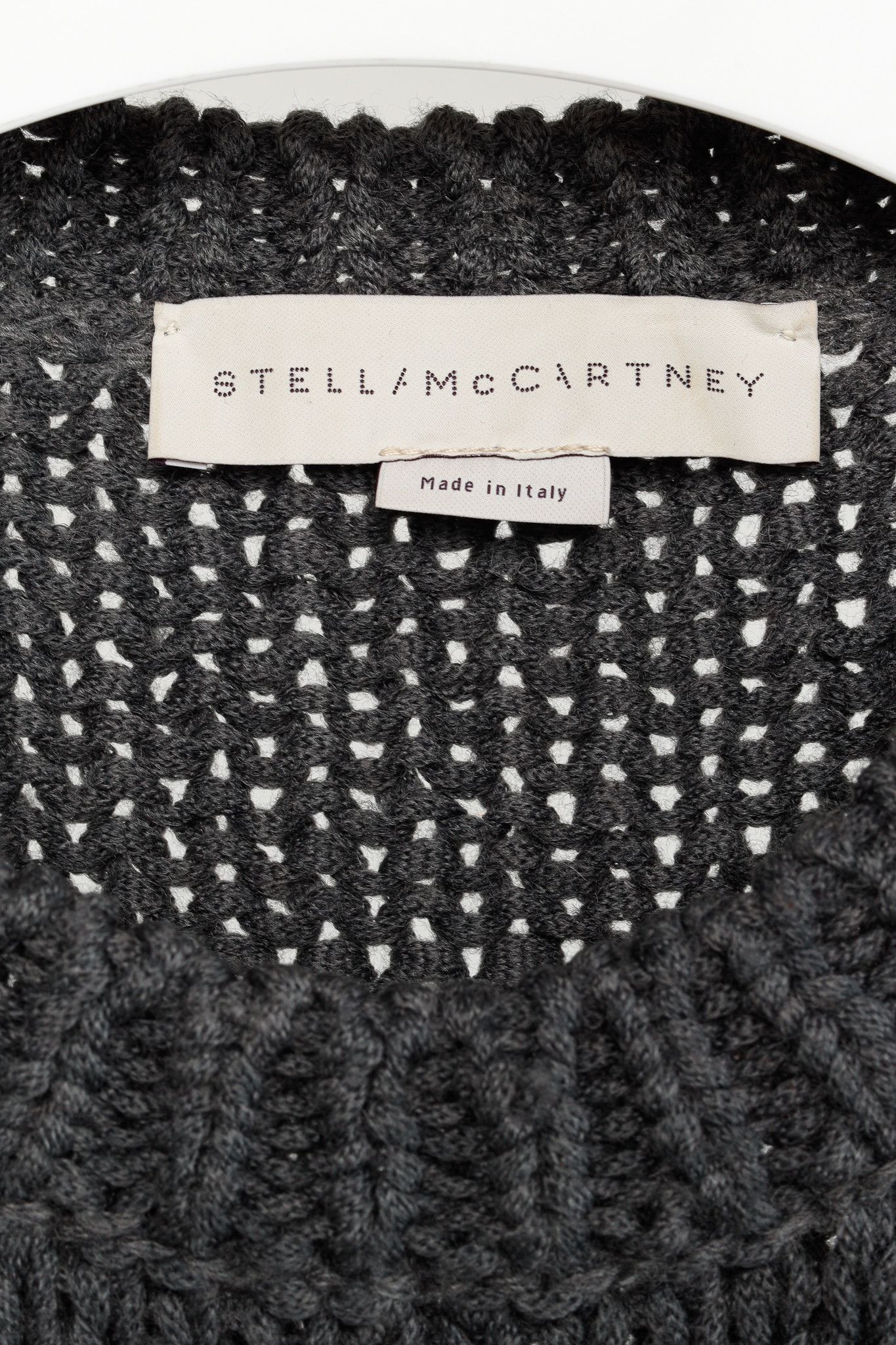 Stella McCartney Stella McCartney Grey Oversized Crochet Trim Knit Sweater Size S / US 4 / IT 40 - 4 Thumbnail