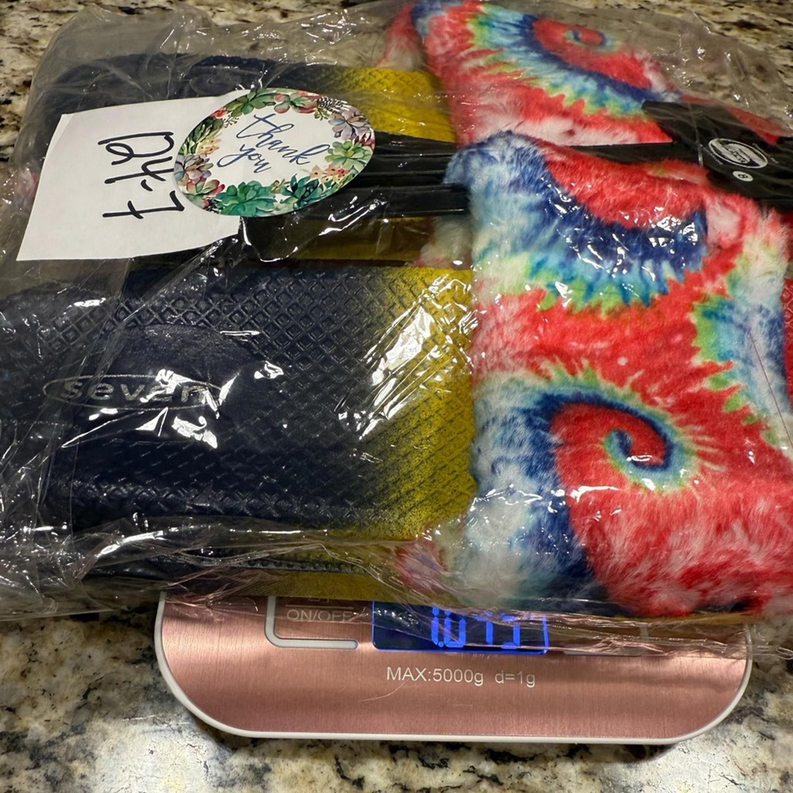 Seven 7 Seven tie dyed faux fur rainbow colored slides Size 8 Size US 8 / IT 38 - 8 Thumbnail