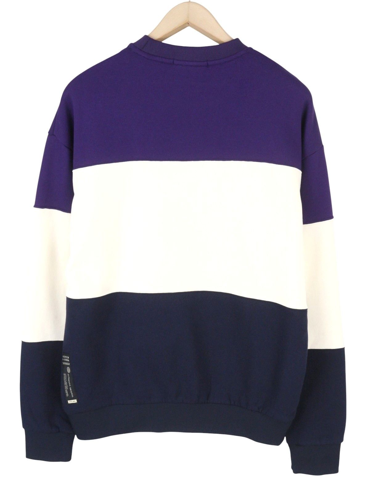 Scotch & Soda L Striped Cotton Crew Neck Sweatshirt 88552 Size US L / EU 52-54 / 3 - 2 Thumbnail