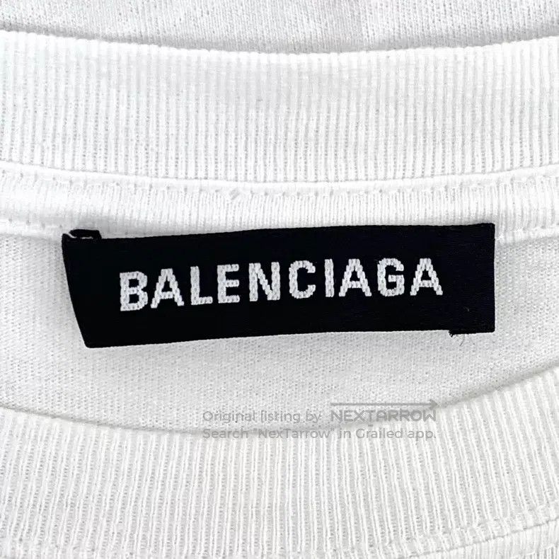Balenciaga Balenciaga White logo letter printed cotton round neck sho Size US XS / EU 42 / 0 - 6 Thumbnail
