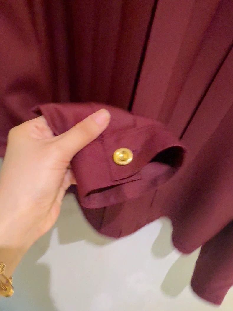 Loro Piana LORO PIANA A wine-red silk shirt Size S / US 4 / IT 40 - 3 Thumbnail