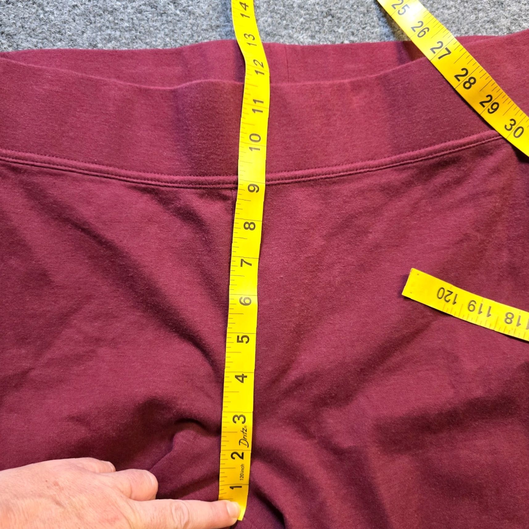 Vintage LL Bean Leggings Women Size L Red Slim Skinny Stretchy Activewear Casual Ankle Capes? Size 36" / US 14 / IT 50 - 5 Thumbnail