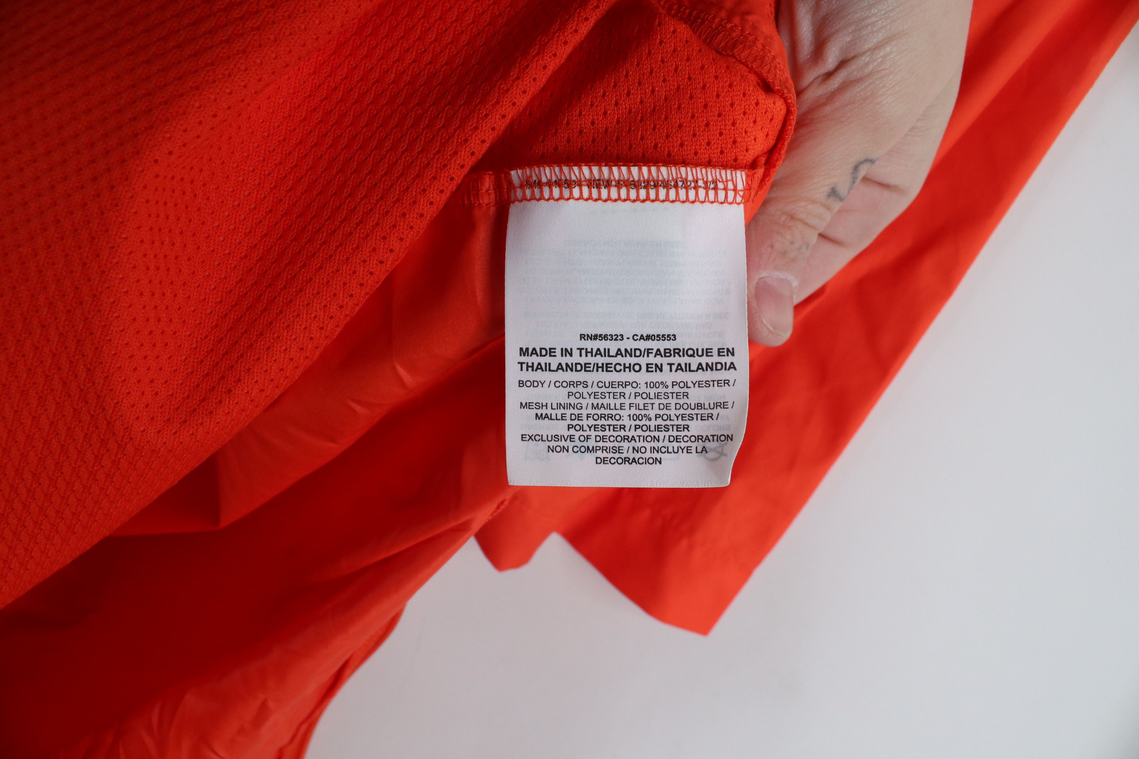 Nike × Vintage Nike University Football Short Sleeve Half Zip Jacket Orange Size US M / EU 48-50 / 2 - 9 Thumbnail