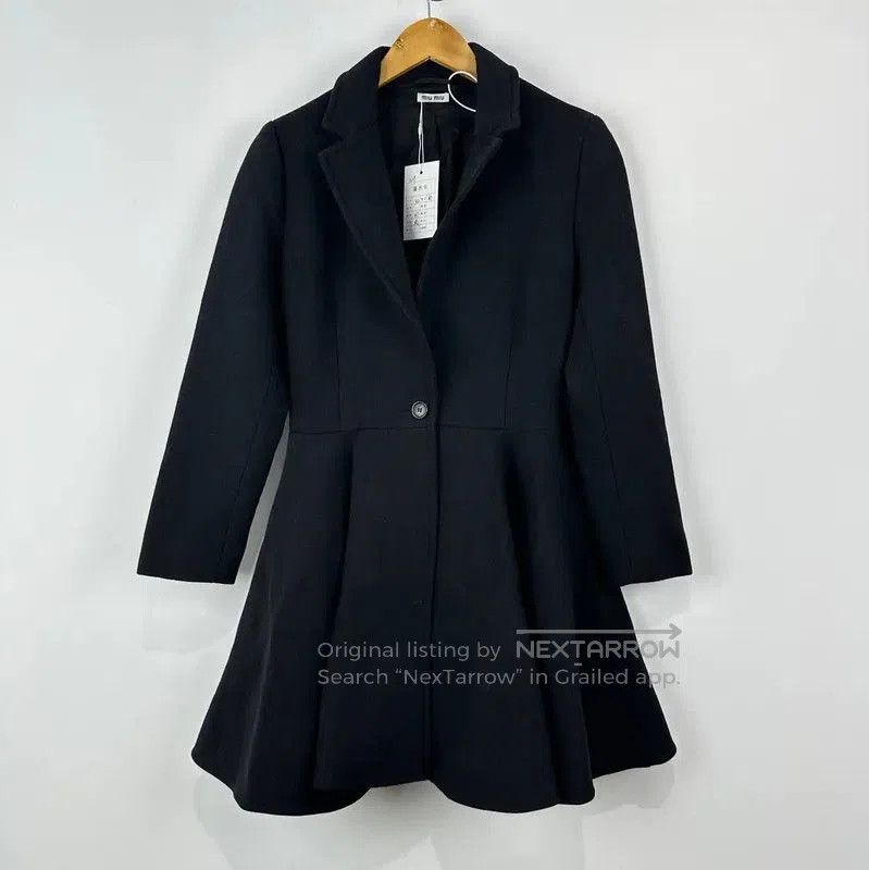 Miu Miu Miu Miu Black Wool Dress in Size M . Size M / US 6-8 / IT 42-44 - 1 Thumbnail