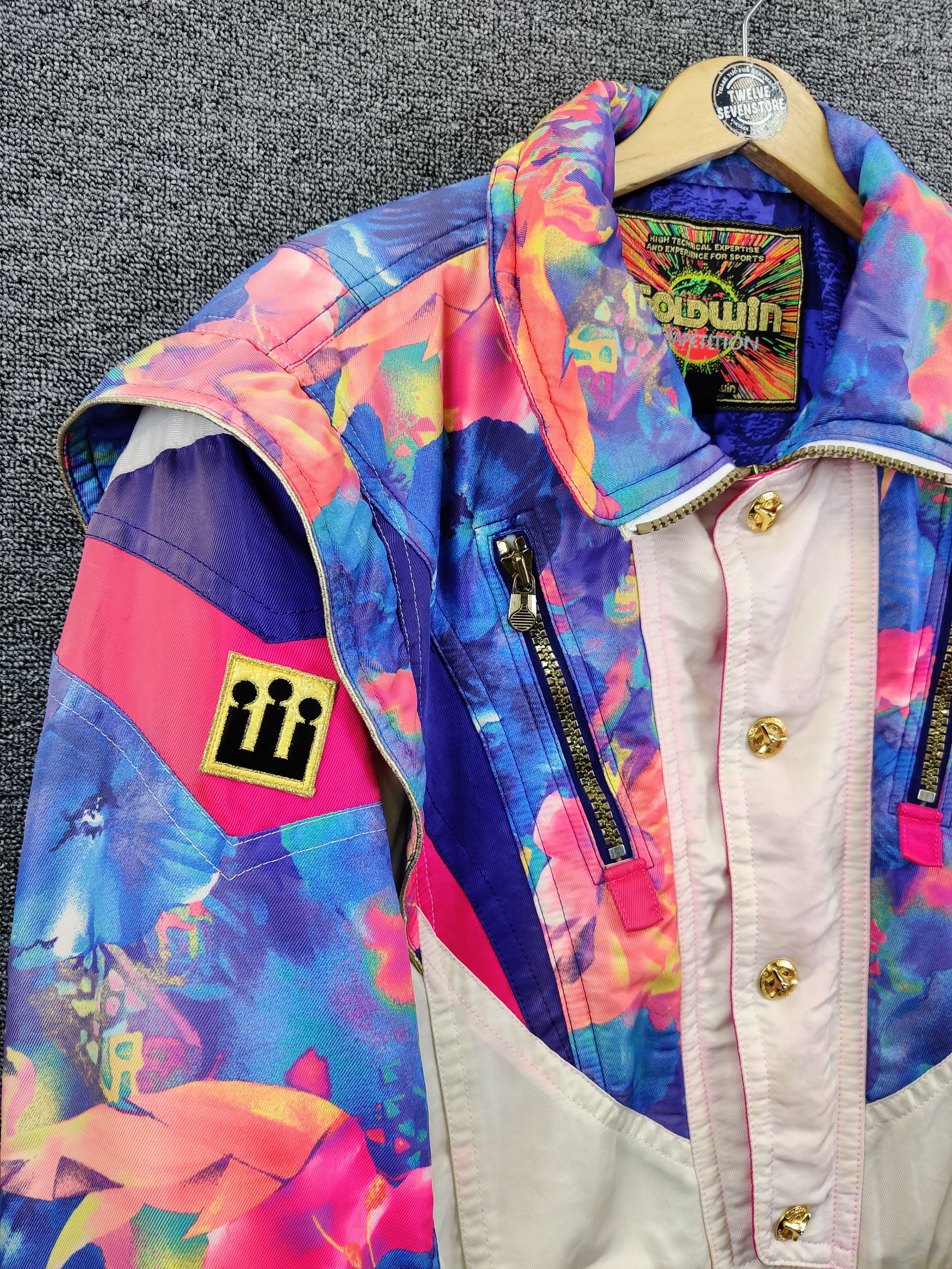 Goldwin Vintage Goldwin Floral Ski Bomber Jacket Nice Design Size US L / EU 52-54 / 3 - 6 Thumbnail