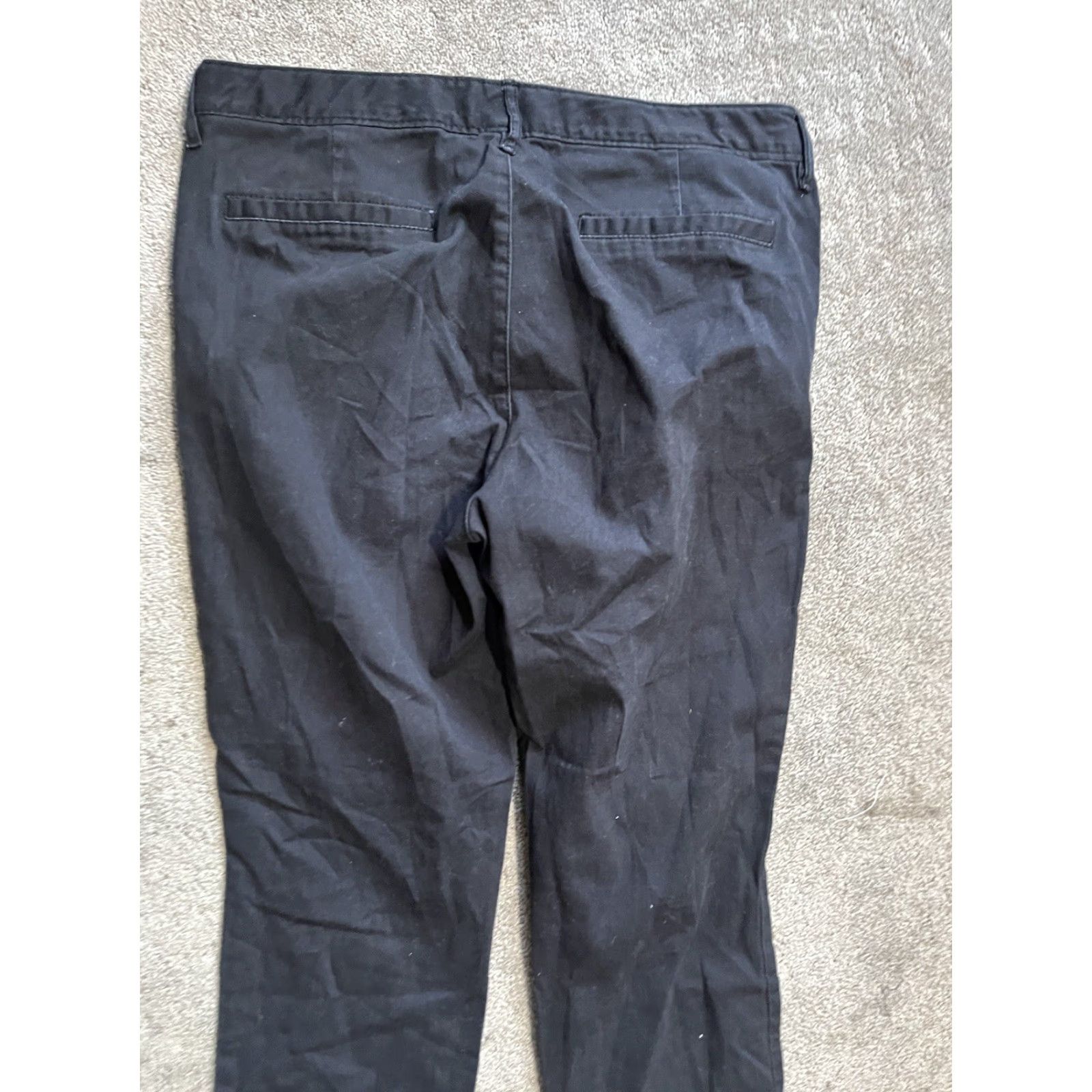 Old Navy Old Navy Women Black Skinny Stretch Rise Pants Size 8 Pockets Slim Chino Flat Front Cotton Blend Black Womens Pants 8 Size 30" / US 8 / IT 44 - 4 Thumbnail