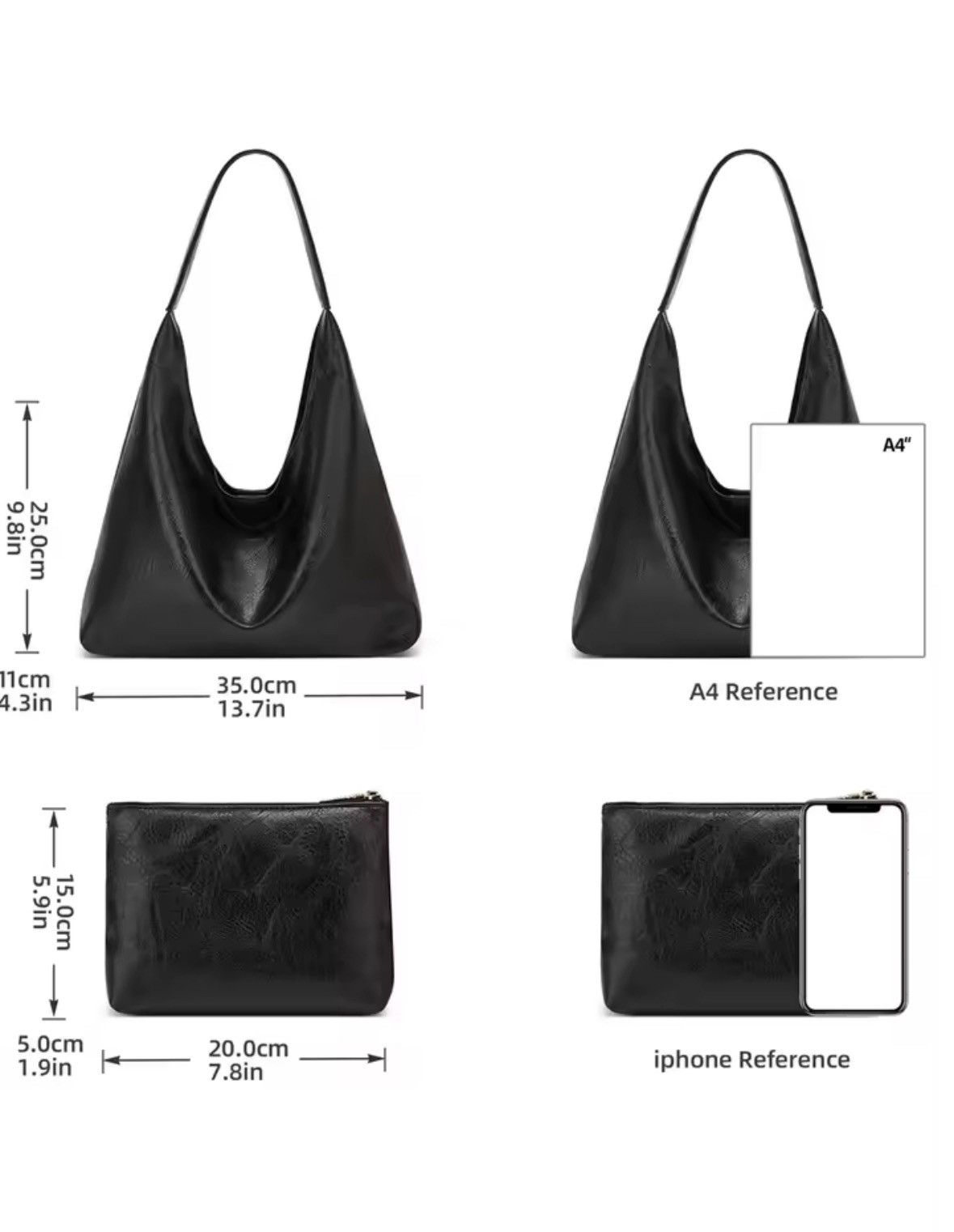 Japanese Brand shoulder women's bag retro simple large bag Tote bag Size ONE SIZE - 5 Thumbnail